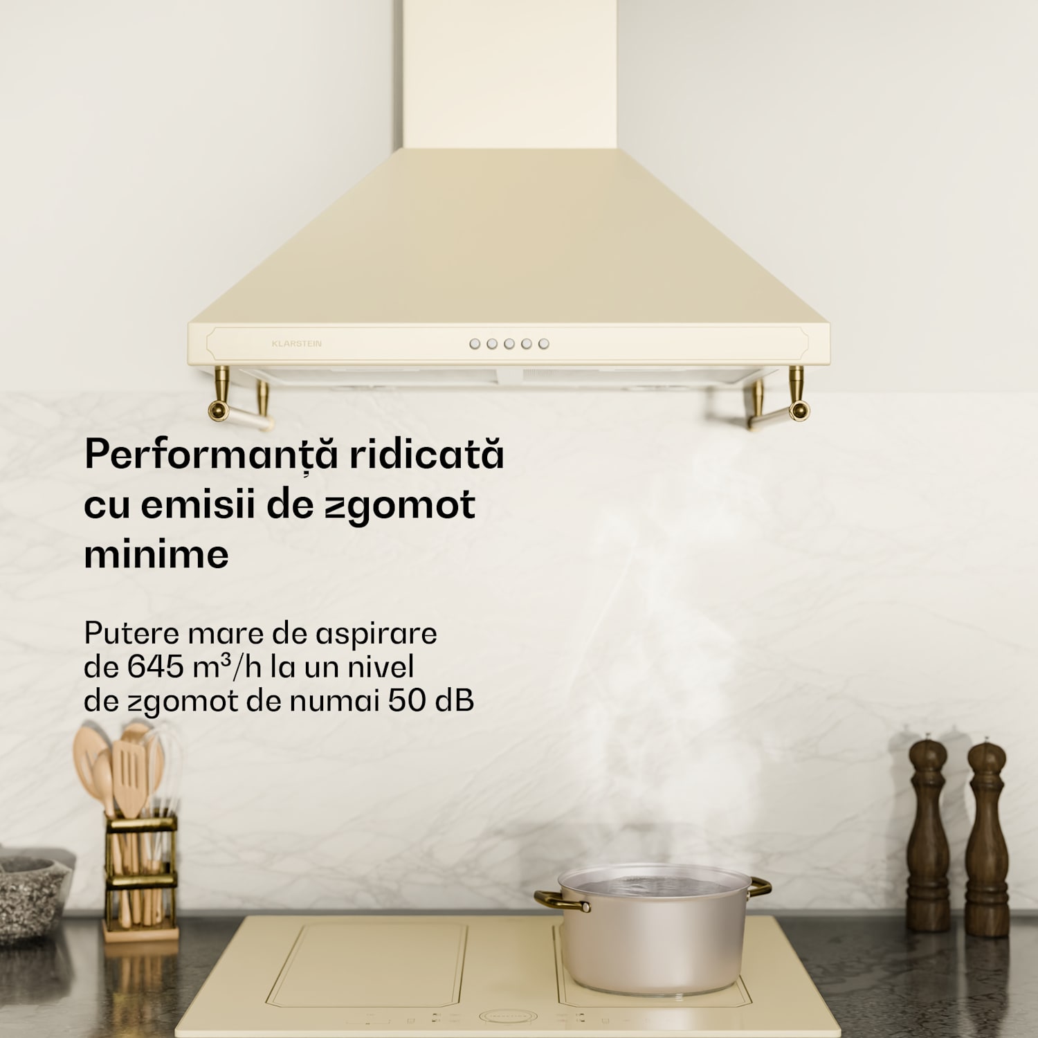 Victoria, hotă extractoare, 60 cm, design retro, 644,5 m³ / h, 2 lumini LED 