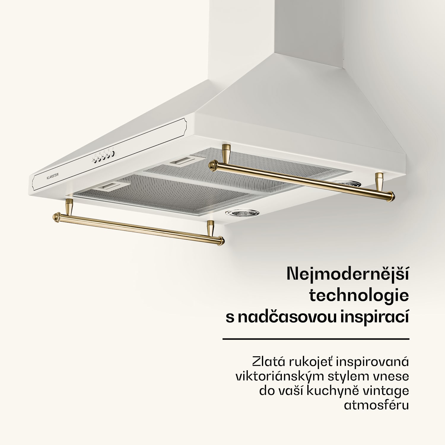 Victoria, digestoř, 60 cm, nástěnná, 644,5 m³/h, LED, retro design, černá 