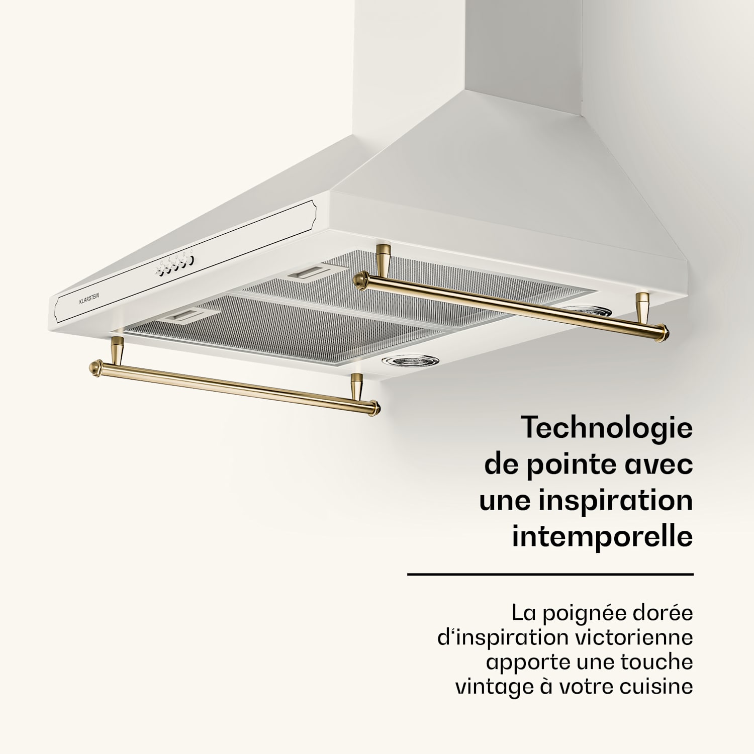 Victoria afzuigkap 60 cm retro design 644,5 m³/h 2 ledlampen 60 cm | Wit