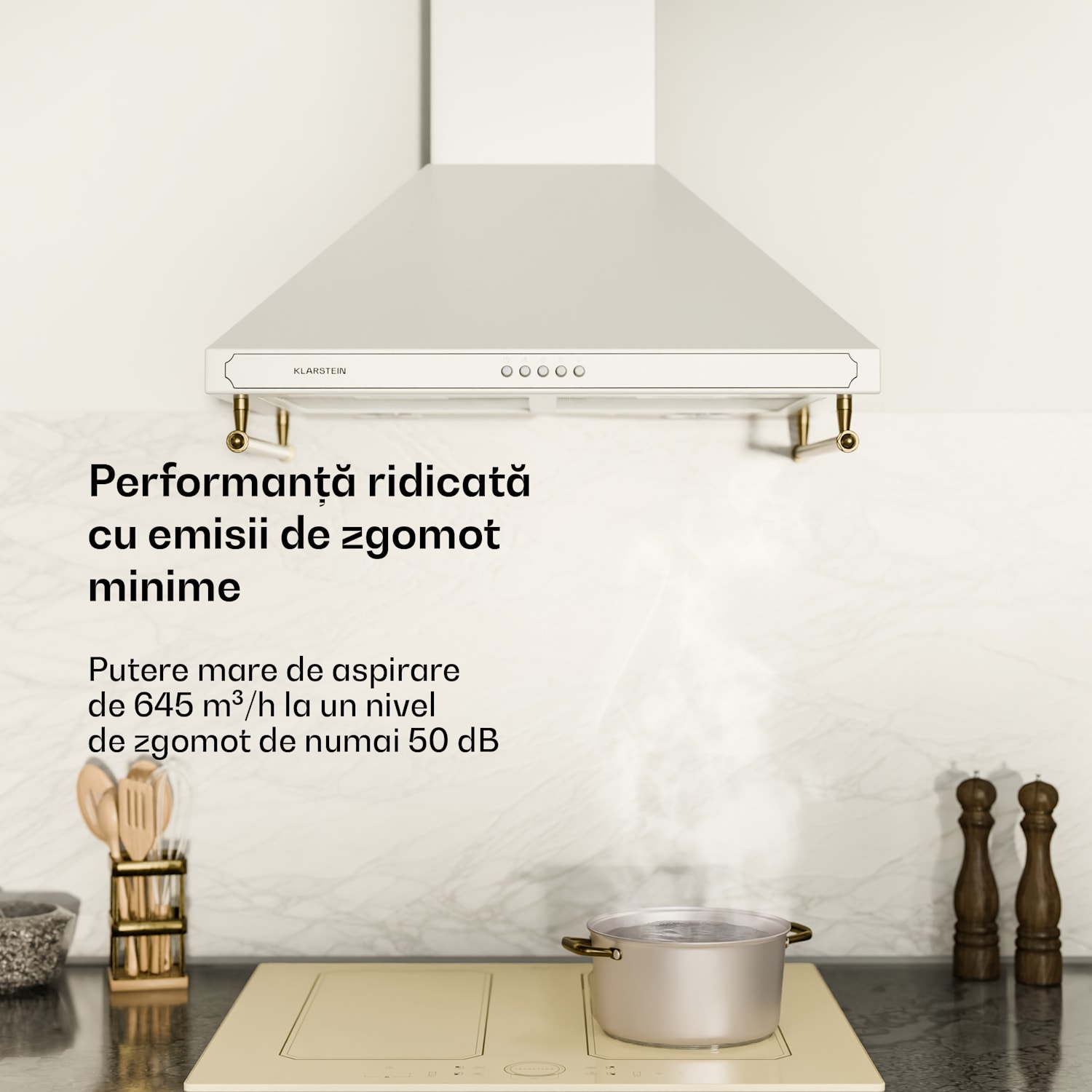 Victoria, hotă extractoare, 60 cm, design retro, 644,5 m³ / h, 2 lumini LED 60 cm | Alb