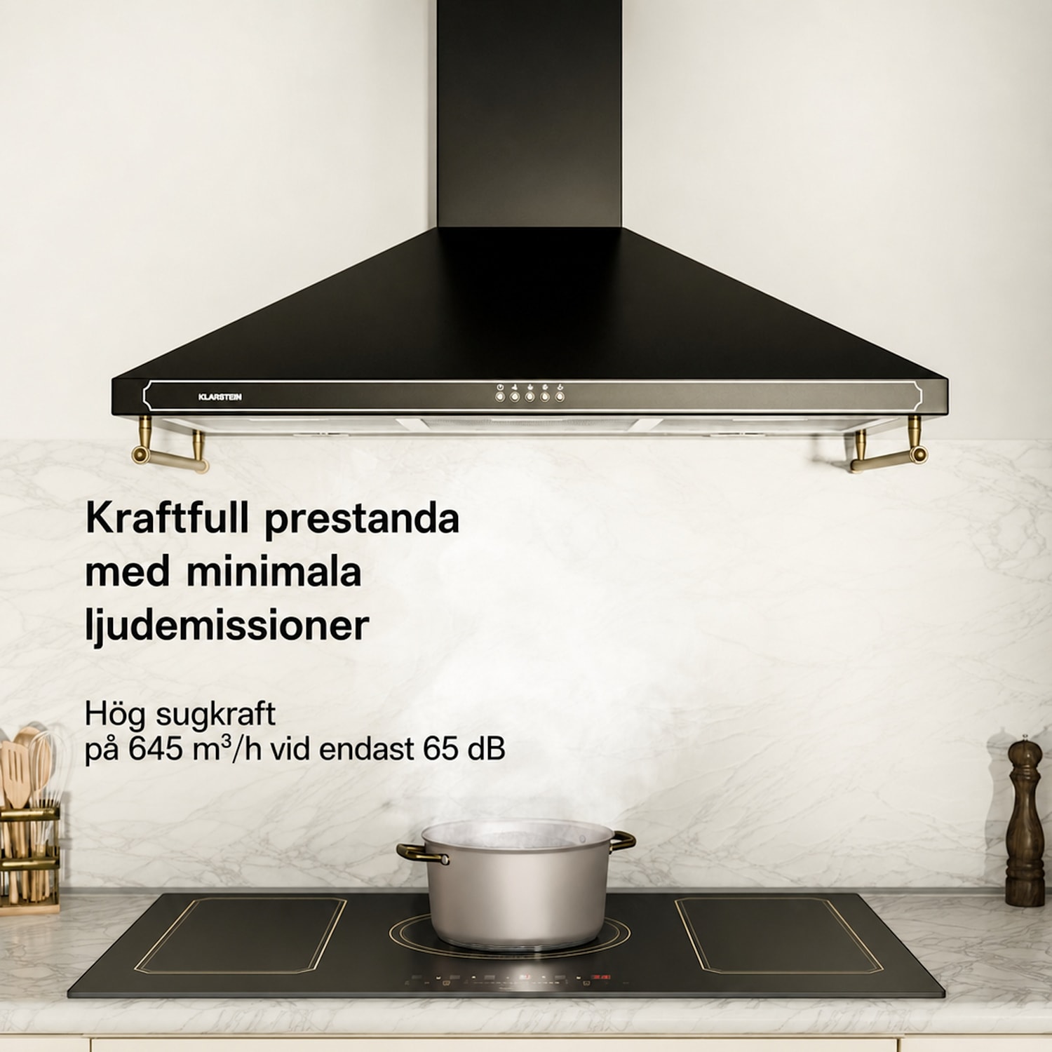 Victoria 90 Köksfläkt 90cm retrodesign 644,5m³/h 2 LED-lampor 