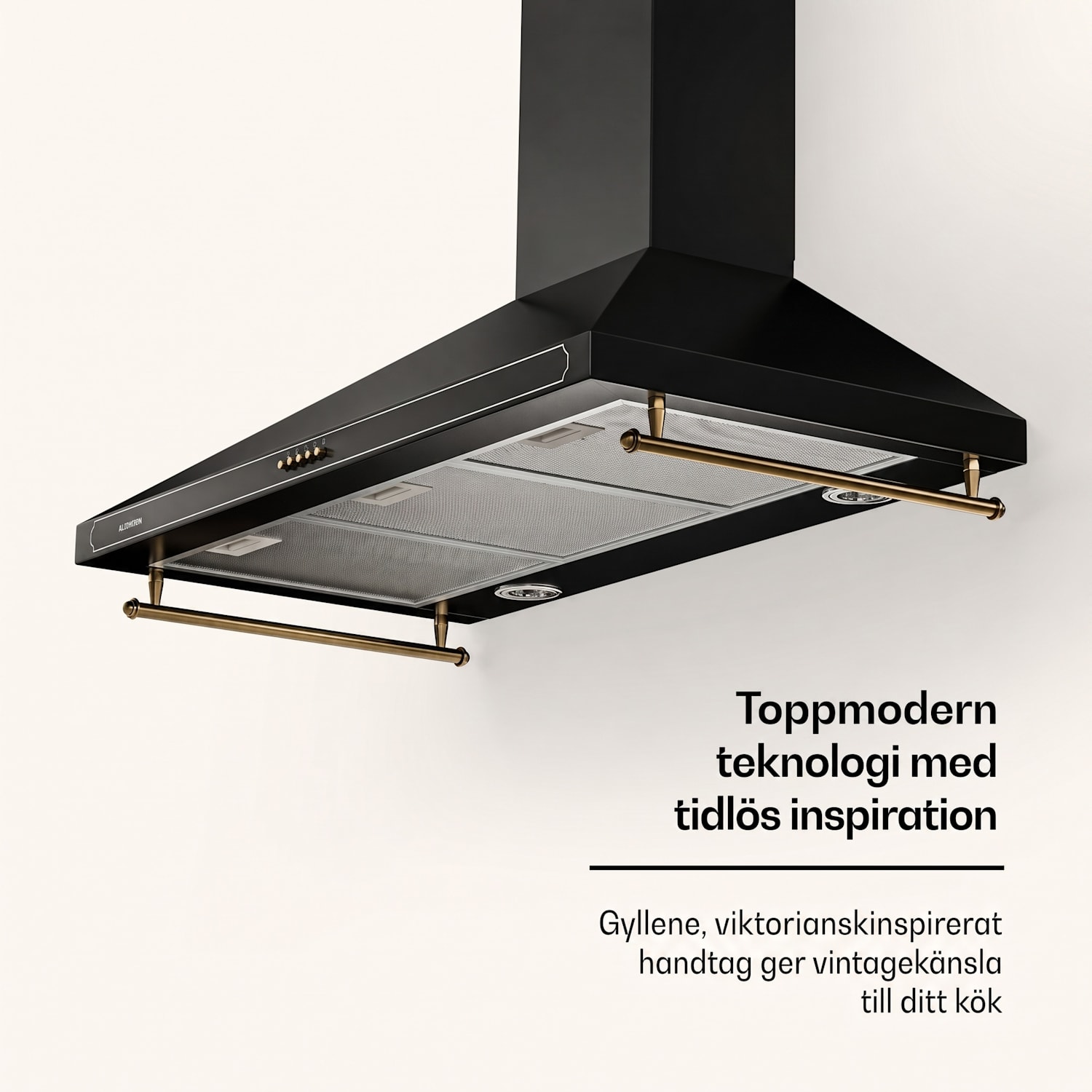 Victoria 90 Köksfläkt 90cm retrodesign 644,5m³/h 2 LED-lampor 
