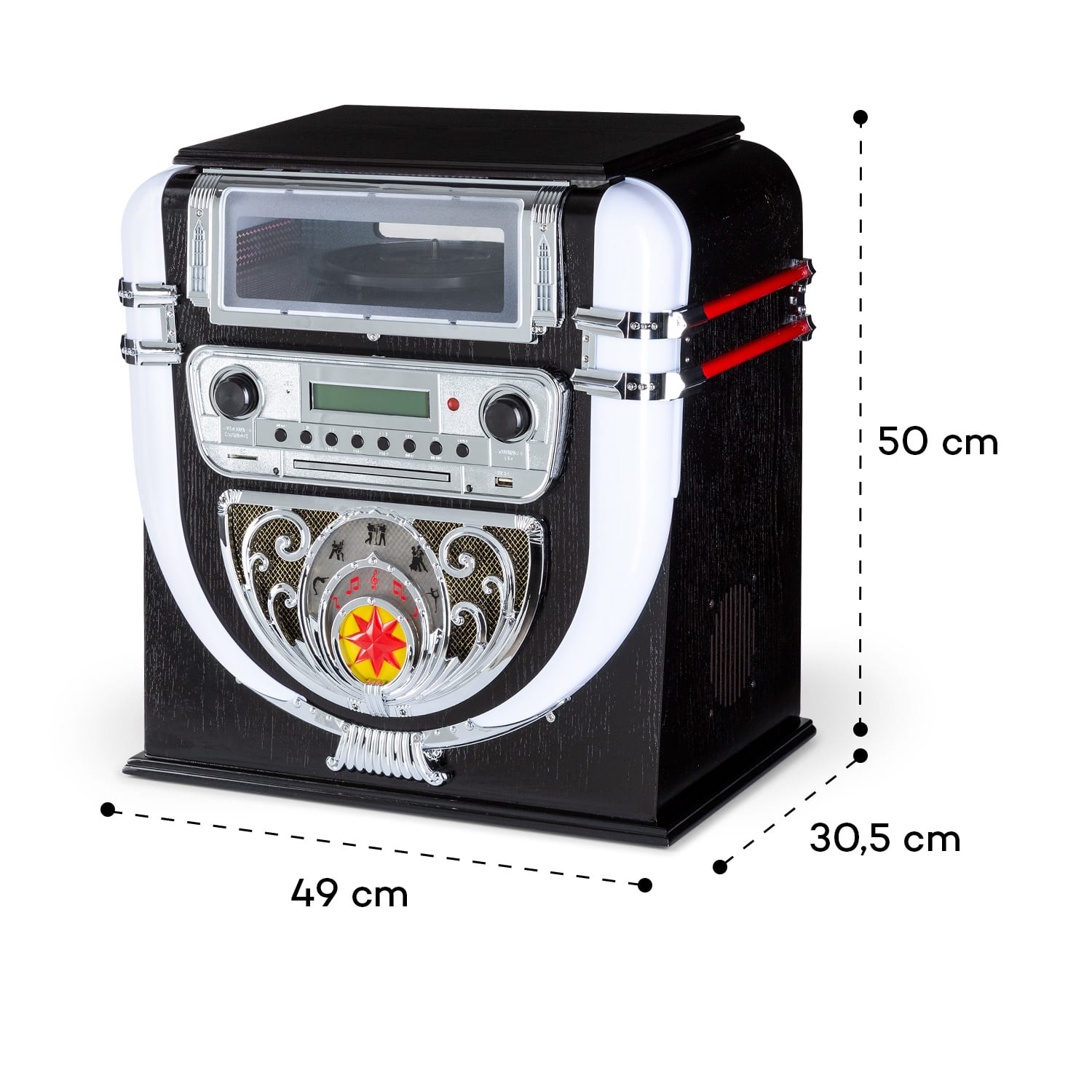 Jukebox Graceland Mini reproductor de CDs tocadiscos radio DAB+/FM LED 