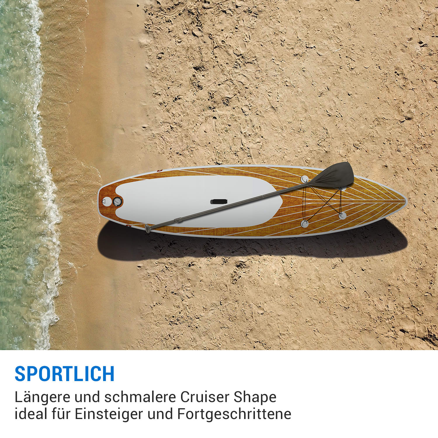 Downwind Cruiser 10.8 aufblasbares Paddelboard-Komplettset 330x77x15cm M - 330 x 10 x 77 cm