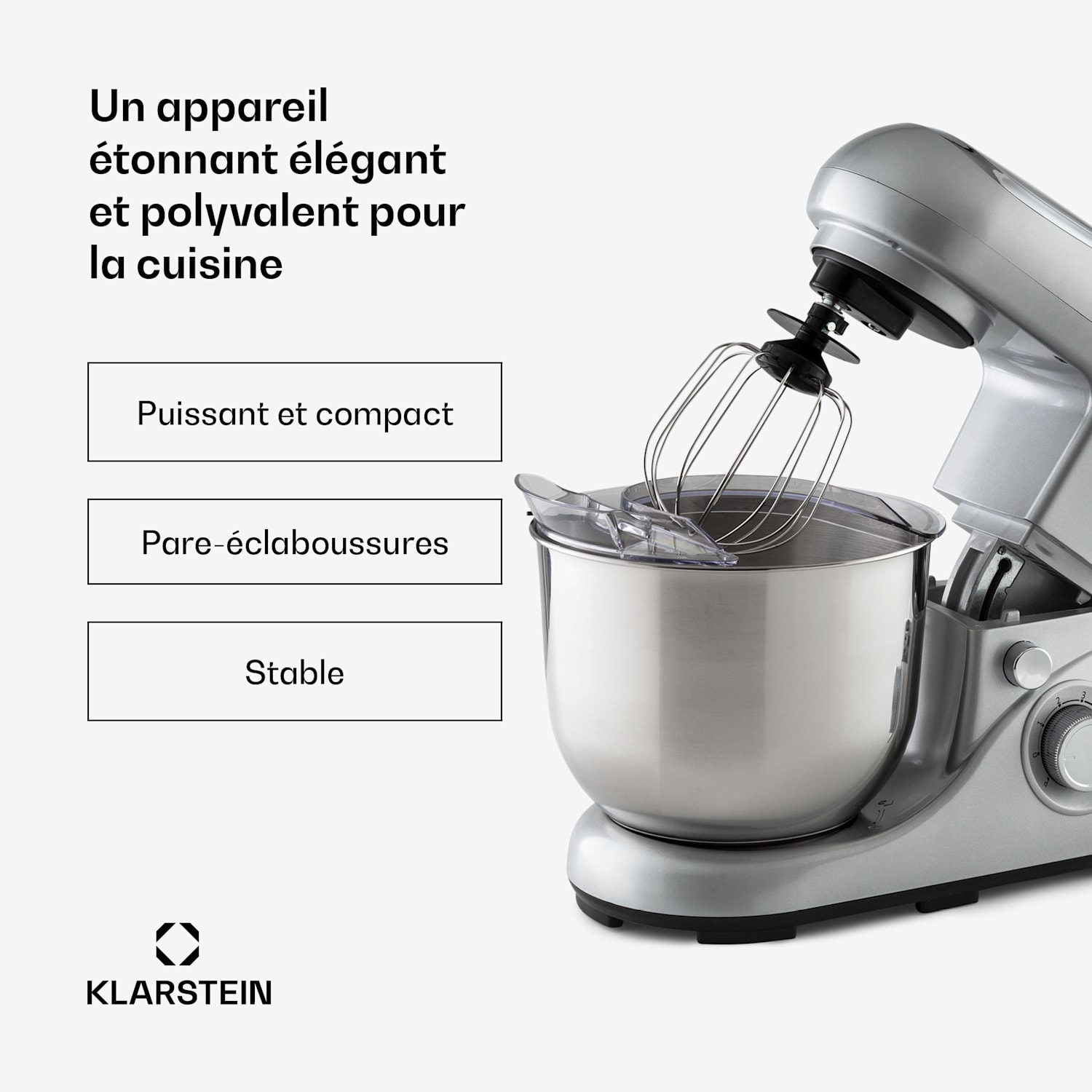 Bella Pico 2G keukenmachine 1300W 1,7PS 6 standen 5 liter Zilver Metallic