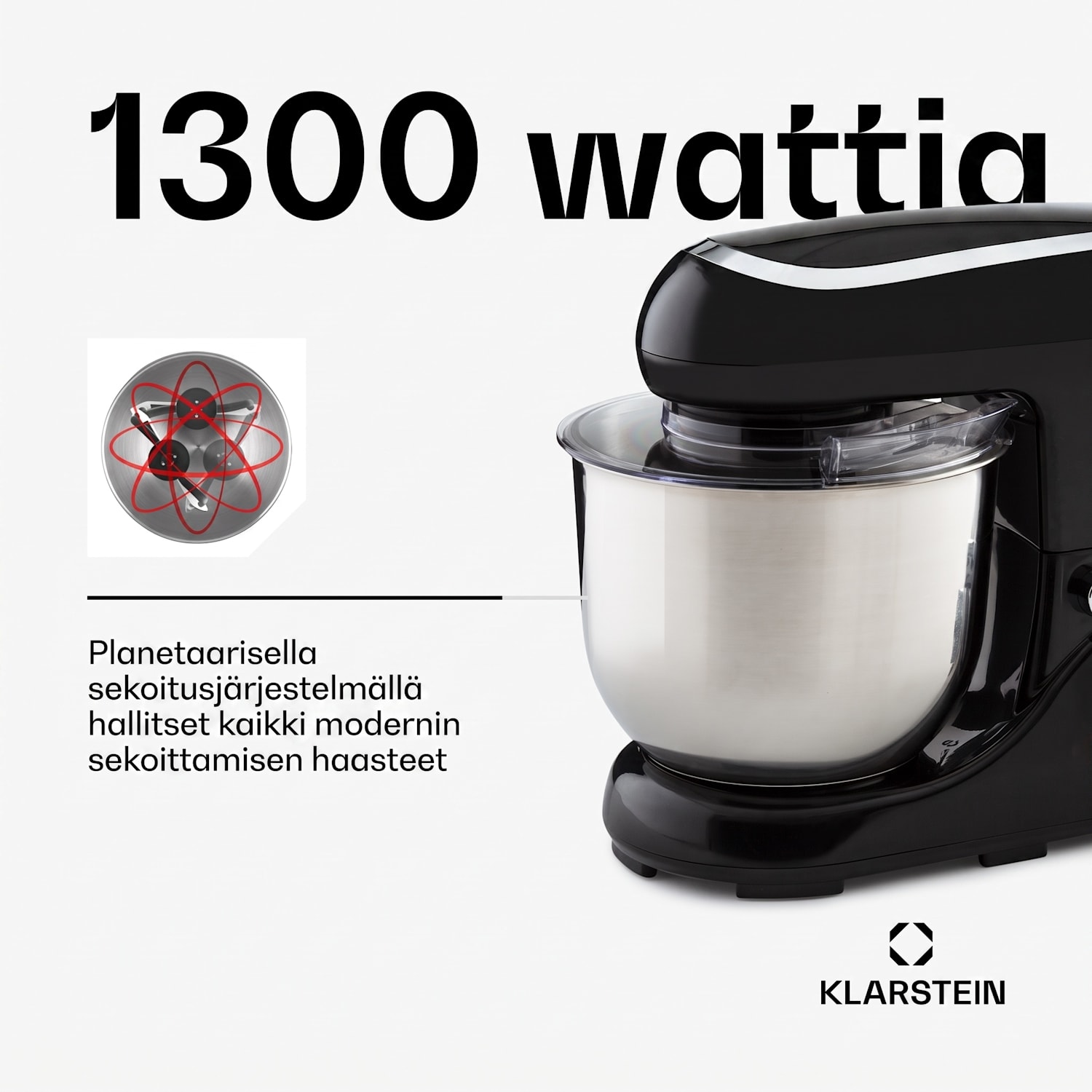 Bella Pico 2G, yleiskone, 1300 W, 1,7 hv, 6 nopeustasoa, 5 litraa Musta