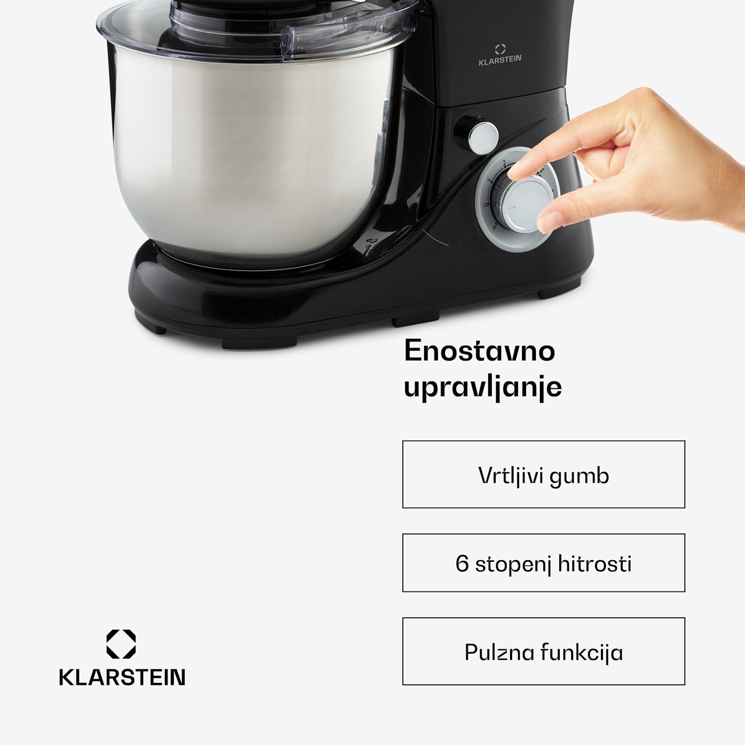 Bella Pico 2G, kuhinjski robot, 1300 W, 1,7 KM, 6 stopenj, 5 litrov Črna