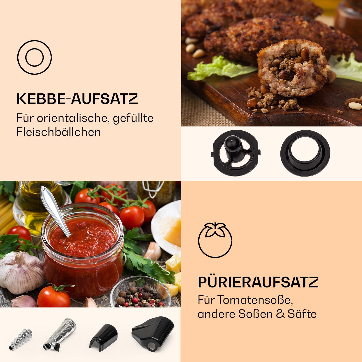 Mighty Mince hachoir à viande électrique 500 - 1361 watts 3  disques perforés en acier 