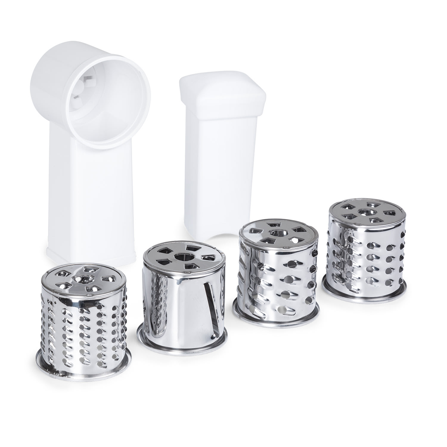 Mighty Mince grater head with tamper 4 graters plastic aluminium 