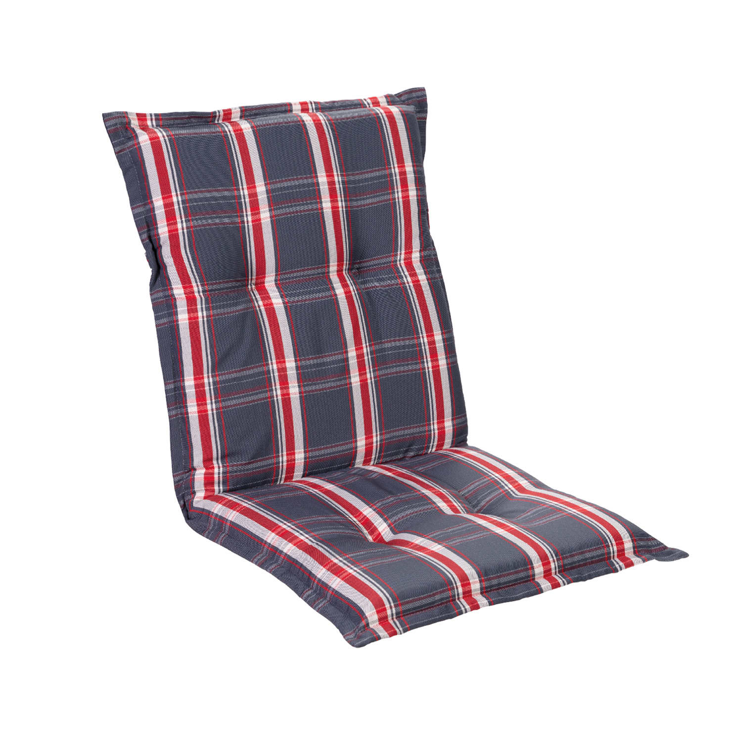 Prato, Imbottitura, Schienale Basso, Sedia da Giardino, Poliestere, 50x100x8cm 1 x cuscino di seduta | Rosso / Grigio