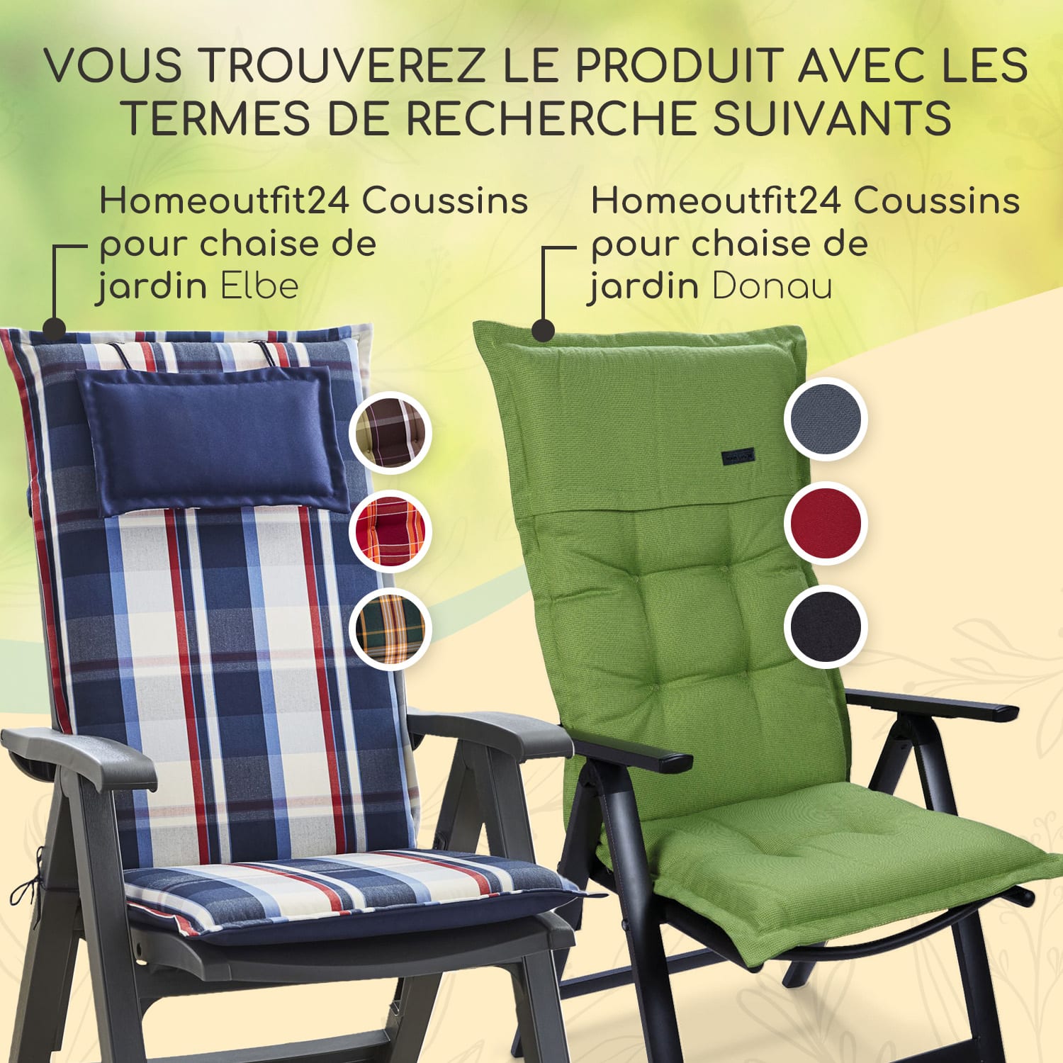 Sylt coussin de fauteuil appuie-tête pour dossier haut Polyester 50x120x9cm 1 x coussin de siege | Gris / Gris clair