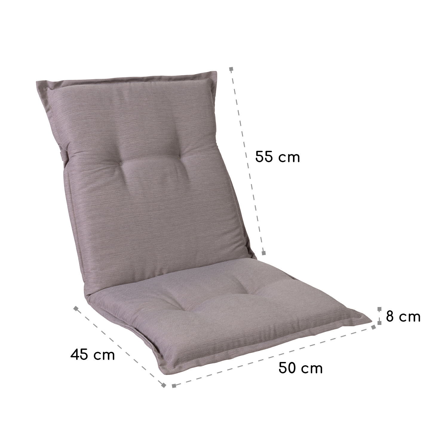 Prato coussin de fauteuil dossier bas Polyester 50x100x8cm