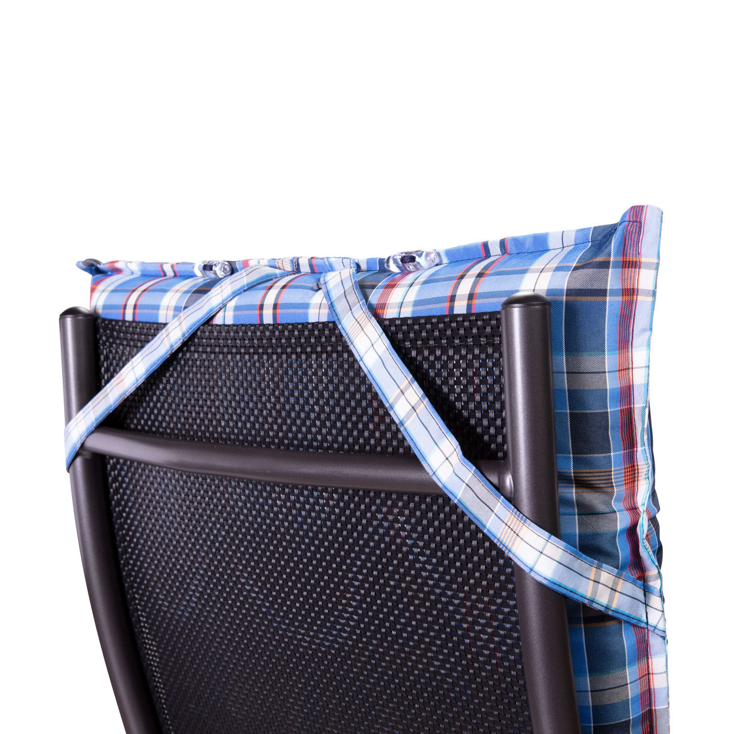 Sylt stoelkussen zitkussen hoge rugleuning hoofdkussen polyester 50x120x9cm 1 x stoelkussen | Blauw / Wit