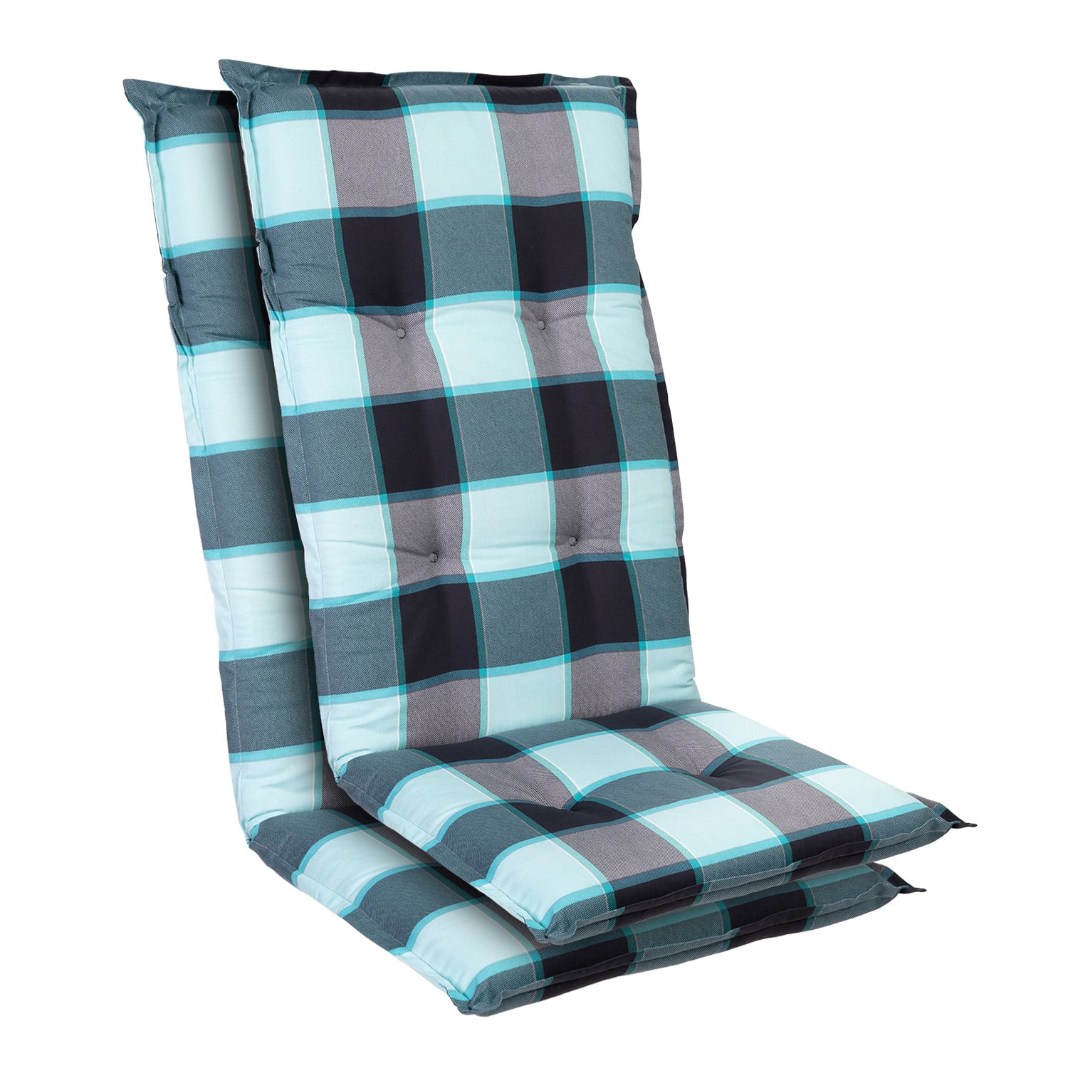 Prato, čalounění, čalounění na křeslo, vysoké opěradlo, zahradní židle, polyester, 50 x 120 x 7 cm 2 x sedák | Světle Modrá