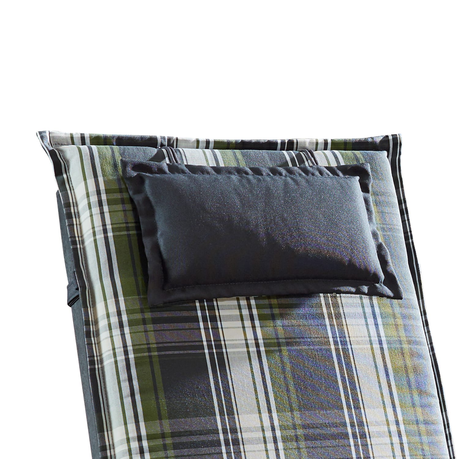 Donau Polsterauflage Sesselauflage Hochlehner Gartenstuhl Polyester 50x120x6cm 2 x Sitzauflage | Weiß