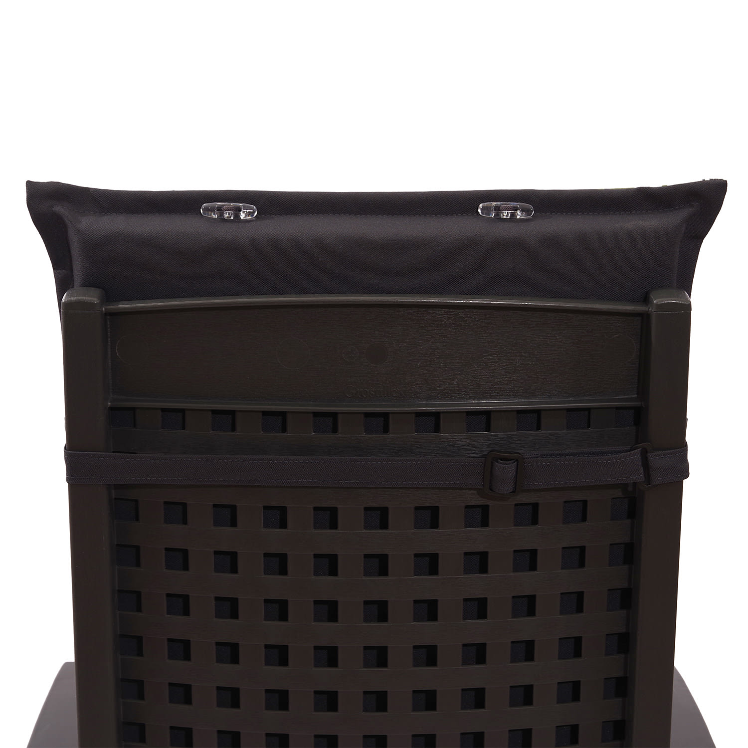 Cojín Donau Funda de sillón de jardín de respaldo alto Poliéster 50x120x6cm 1 x cojín del asiento | Rojo/Gris