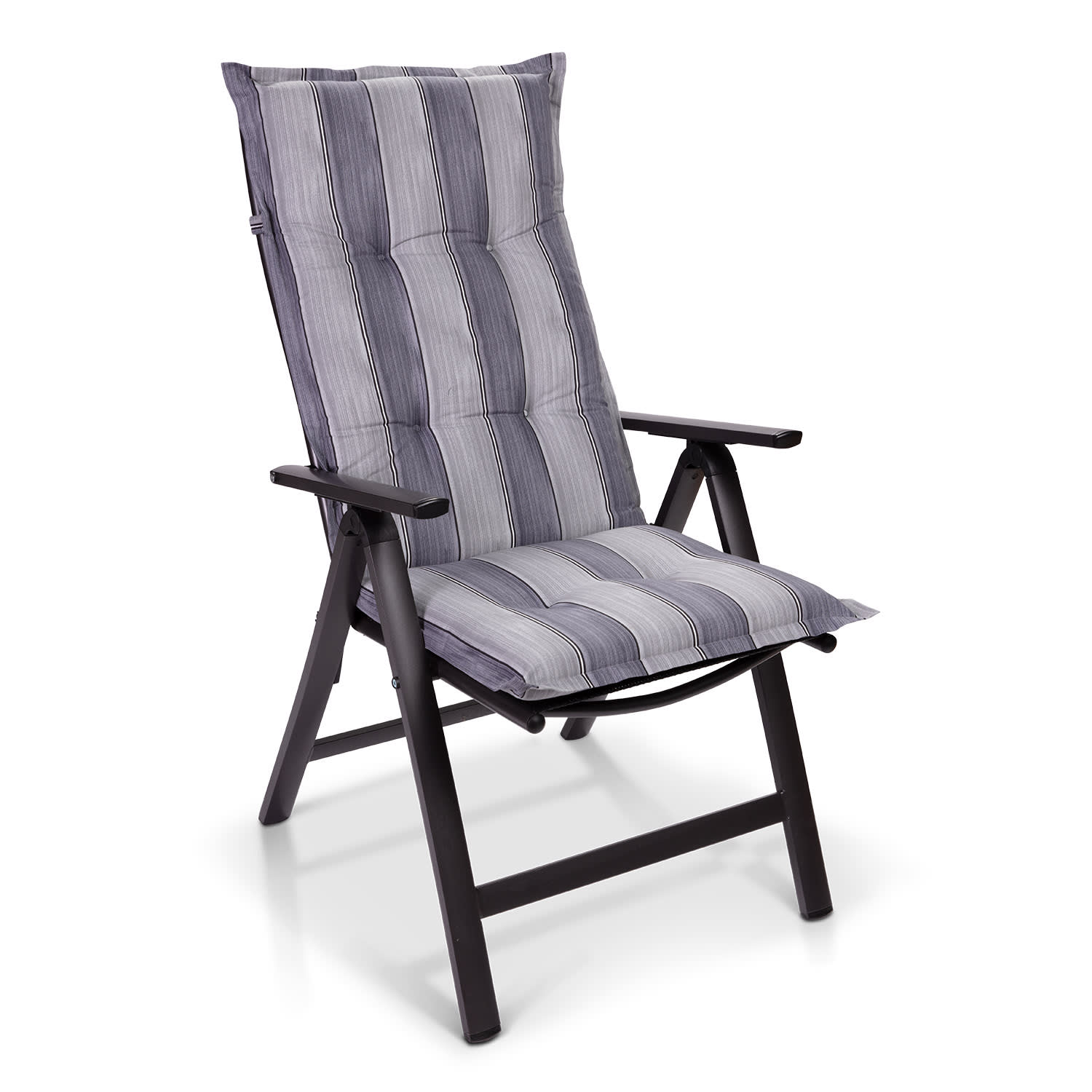 Prato, čalounění, čalounění na křeslo, vysoké opěradlo, zahradní židle, polyester, 50 x 120 x 7 cm 2 x sedák | Šedá