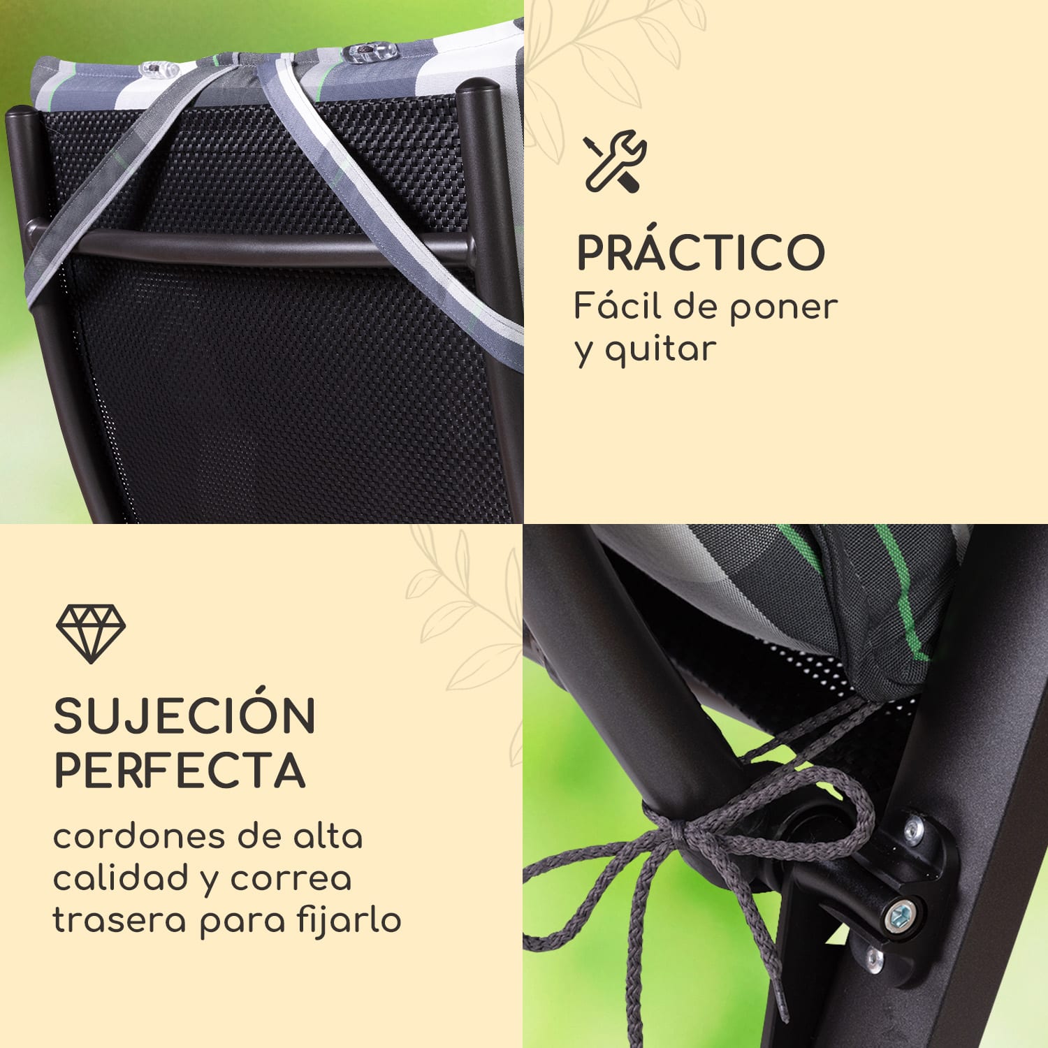 Sylt Cojín acolchado Cojín de exterior para sillas con respaldo alto Almohada Poliéster 50x120x9cm 