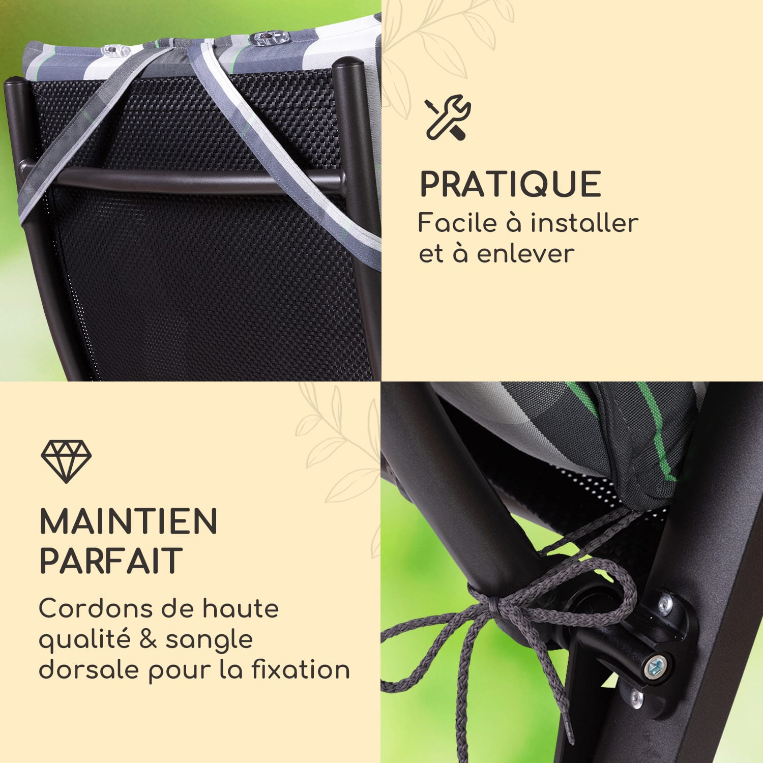 Sylt stoelkussen zitkussen hoge rugleuning hoofdkussen polyester 50x120x9cm 