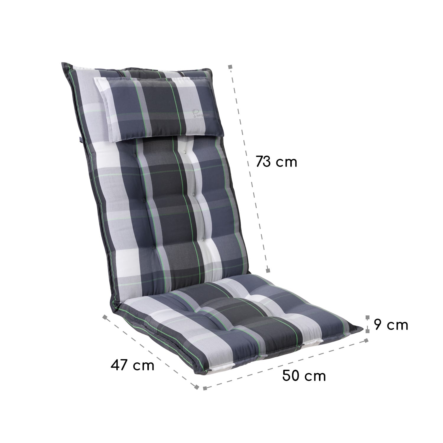 Sylt Almofada Estofada Almofada de Poltrona Encosto Alto Travesseiros Poliéster 50x120x9cm