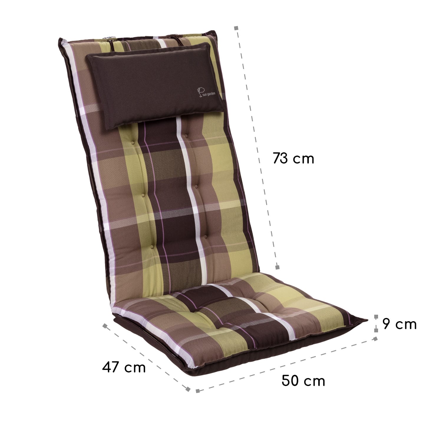 Sylt, poduška s vysokou zadnou časťou, na vyššie polohovacie kreslo, vankúš, polyester, 50 x 120 x 9 cm, 2 x poduška