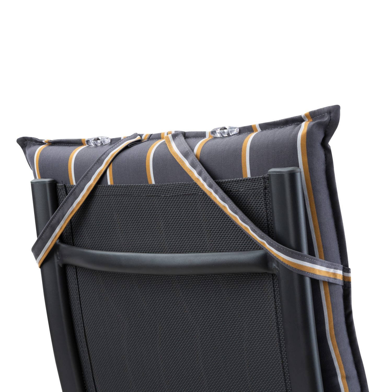 Sylt, čalúnená podložka, podložka na stoličku, podložka na vyššie polohovacie kreslo, vankúš, polyester, 50 × 120 × 9 cm 1 x sedák | šedá žltá