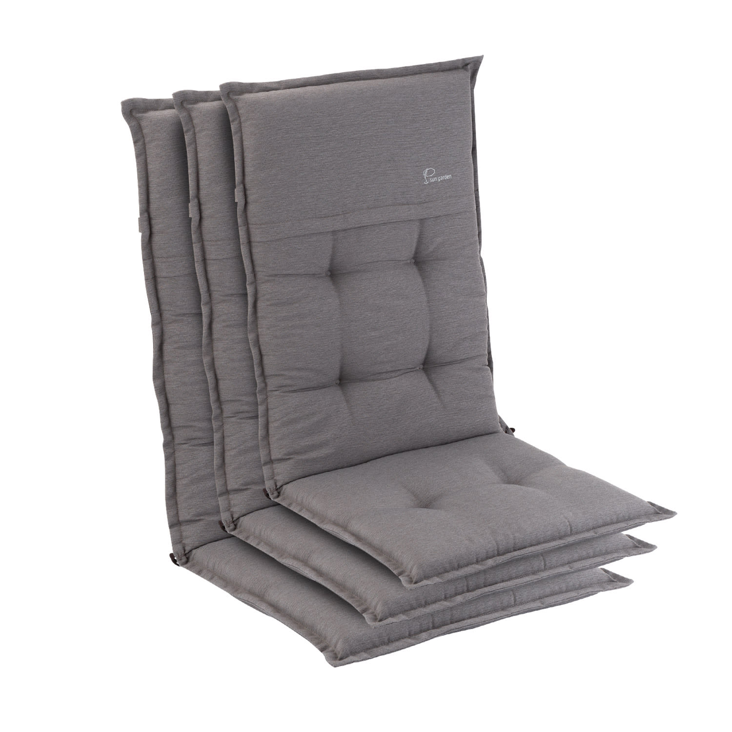 Coburg, čalúnenie, čalúnenie na kreslo, vysoké operadlo, záhradná stolička, polyester, 53x117x9cm 3 x sedák | Tmavo šedá