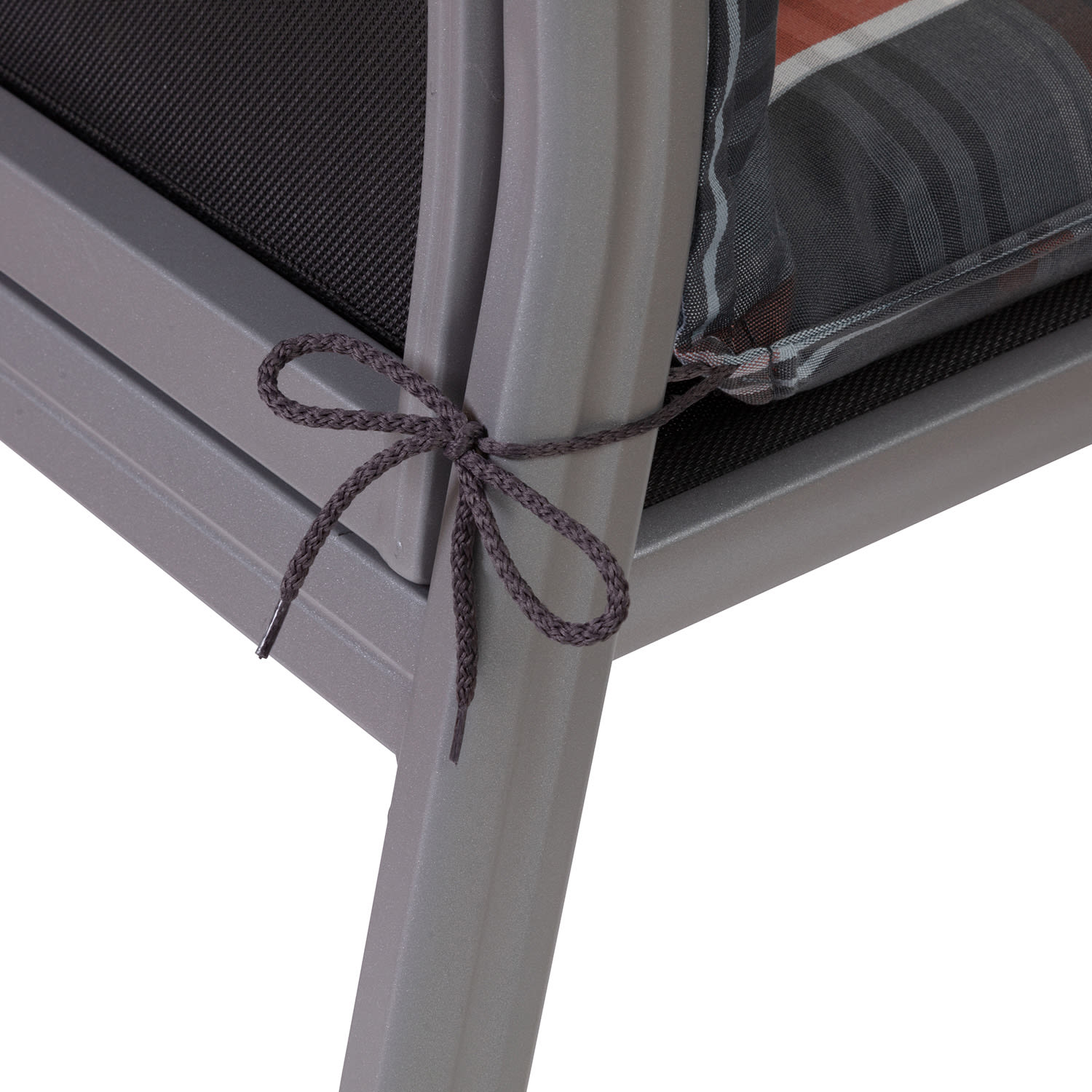 Prato, čalúnená podložka, podložka na stoličku, podložka na nižšie polohovacie kreslo, na záhradnú stoličku, polyester, 50 × 100 × 8 cm 3 x sedák | Čierna / Červená