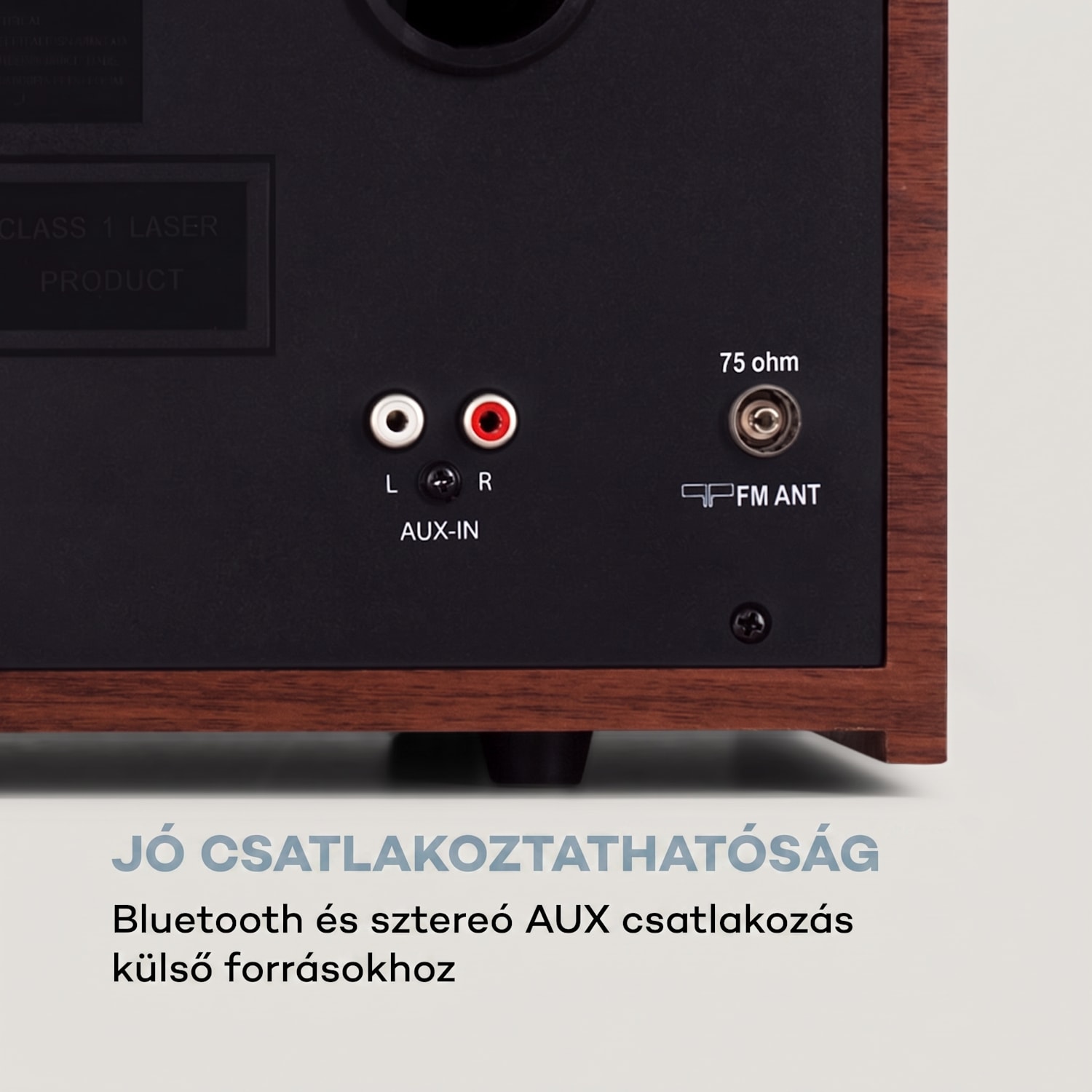 auna Columbia, DAB rádió, 60 W, CD lejátszó, DAB+/UKW tuner, USB felvétel, Bluetooth Mahagóni