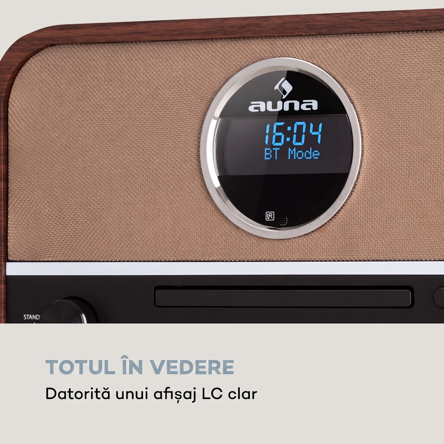 auna Columbia, radio DAB, 60 W, CD player, tuner DAB+/UKW, înregistrare USB, Bluetooth Mahon