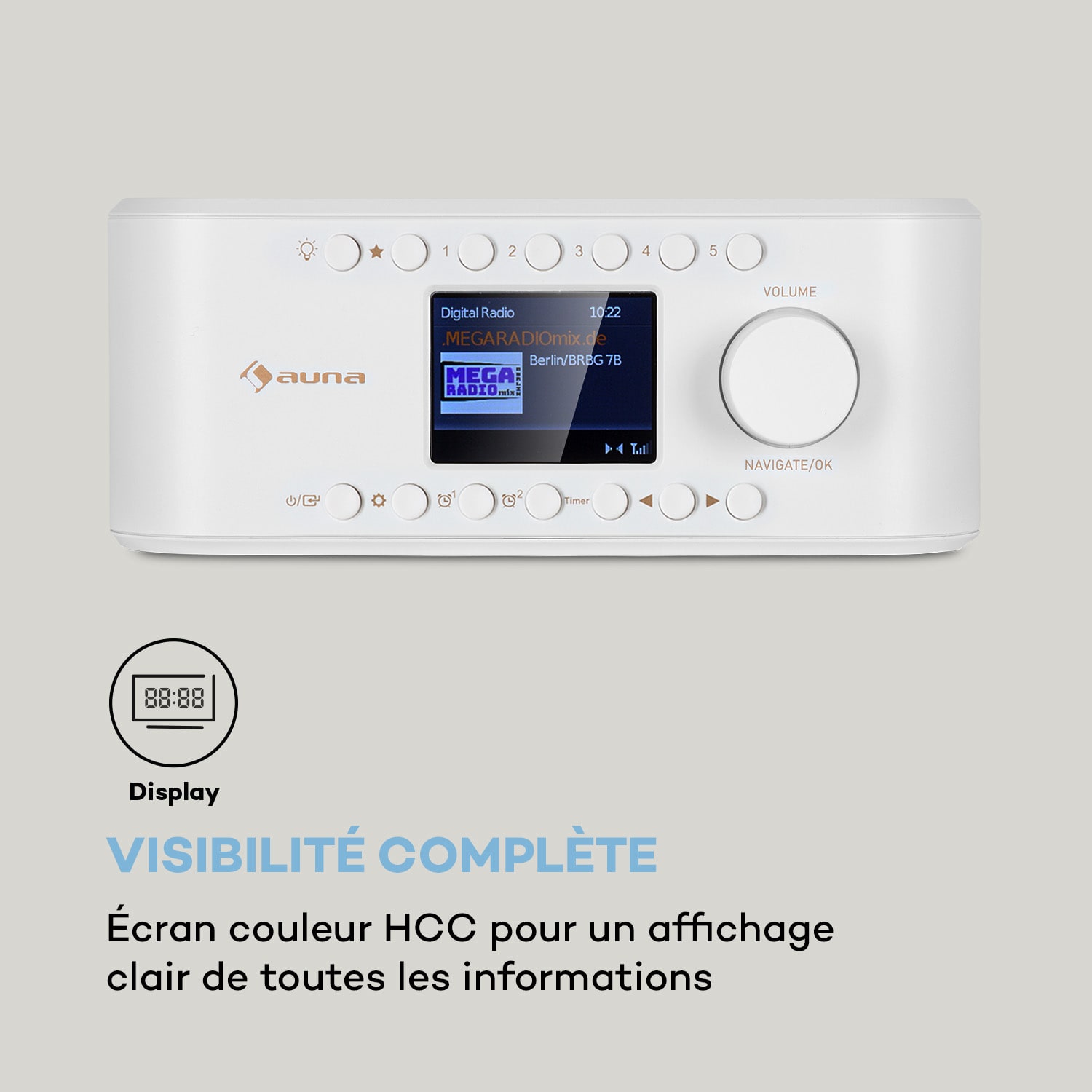 Sound Maître DAB-keukenradio onderbouw DAB+/FM BT AUX Wit