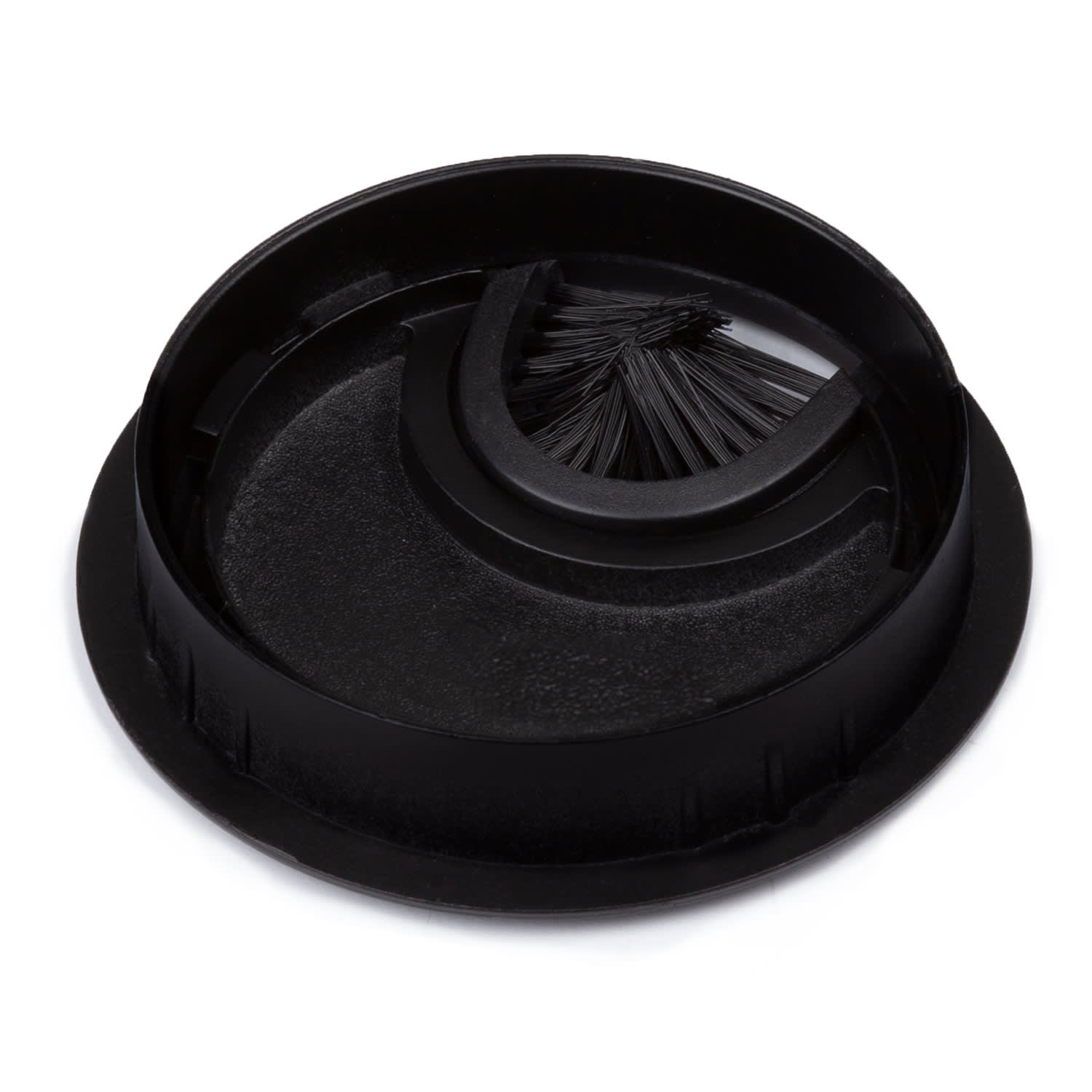 Conducto para cables, set de 2 unidades, junta de cerdas metálica Negro Metalizado