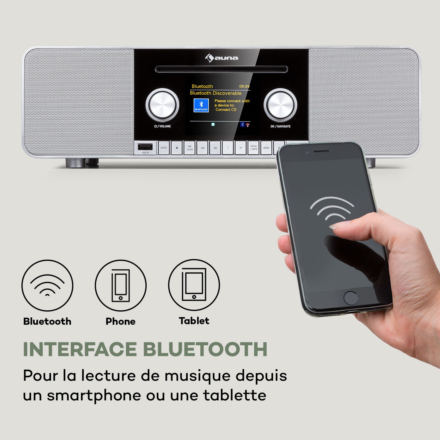 Connect CD MKII Radio Internet Lecteur multimédia BT MP3 DAB+ Spotify Connect Radio