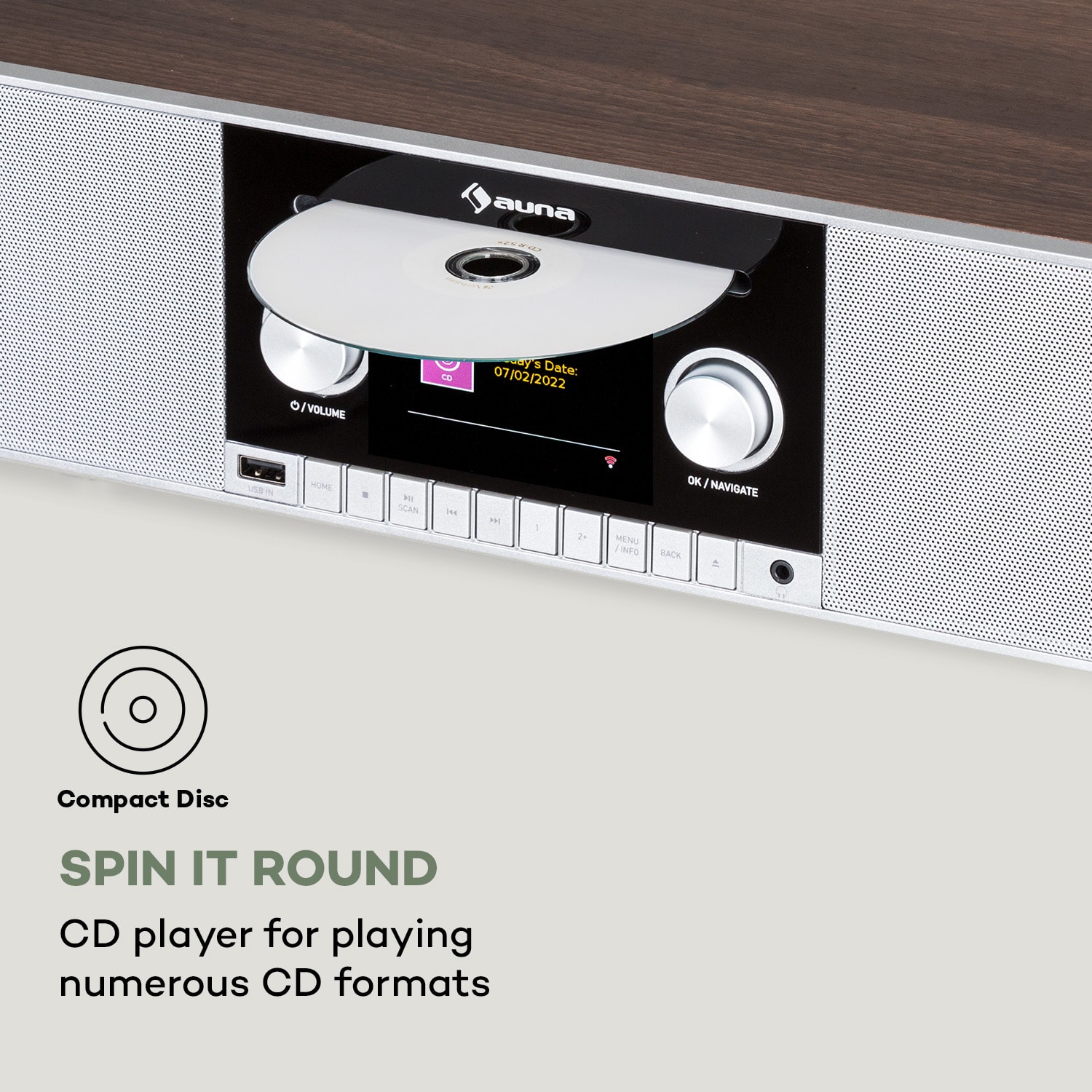 Connect CD MKII, Internet Radio, Media Player, BT, MP3, DAB +, Spotify Connect, Radio