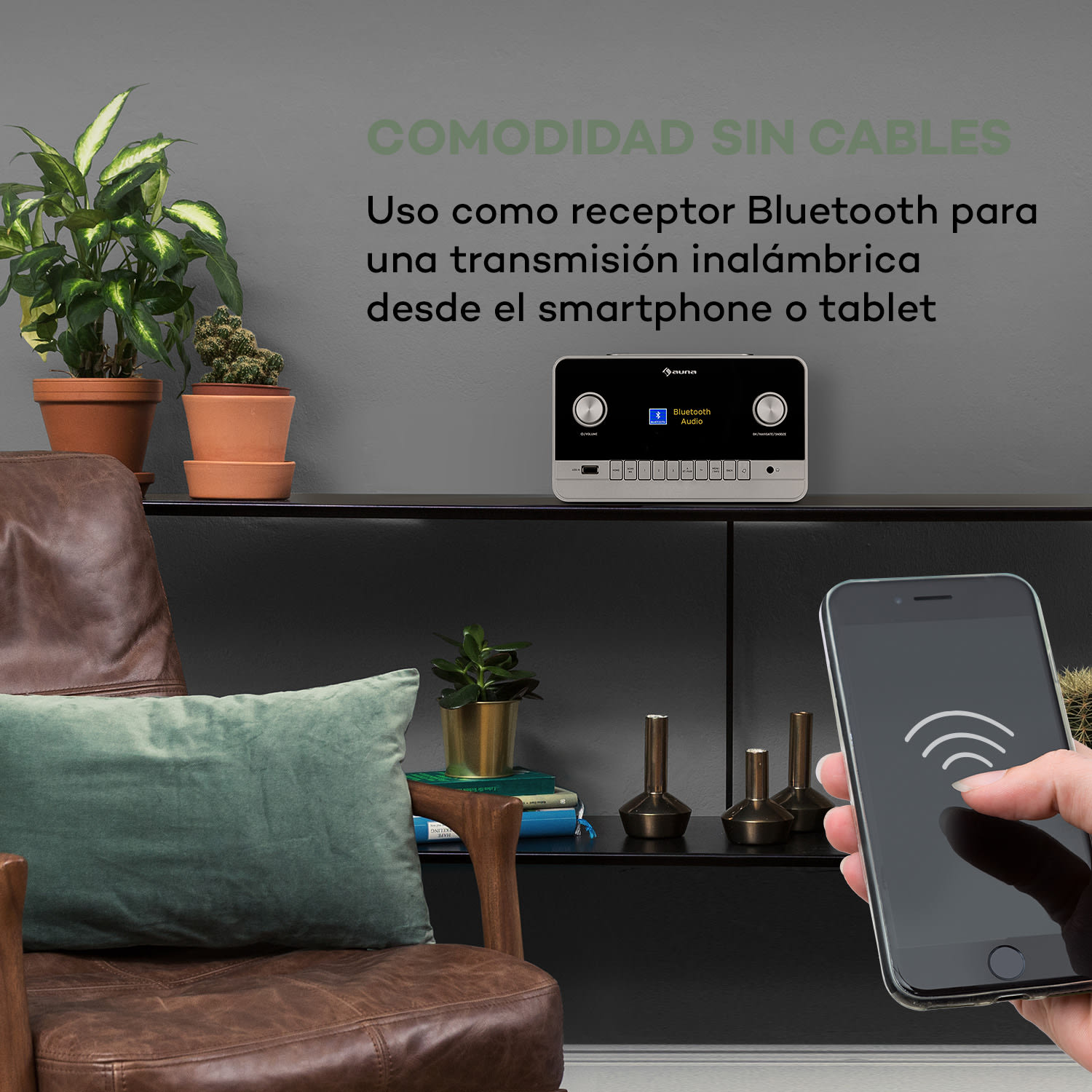 Connect 150 MKII 2.1 Radio por Internet DAB/DAB+/FM Spotify BT pantalla TFT de 2,8 pulgadas Nuez
