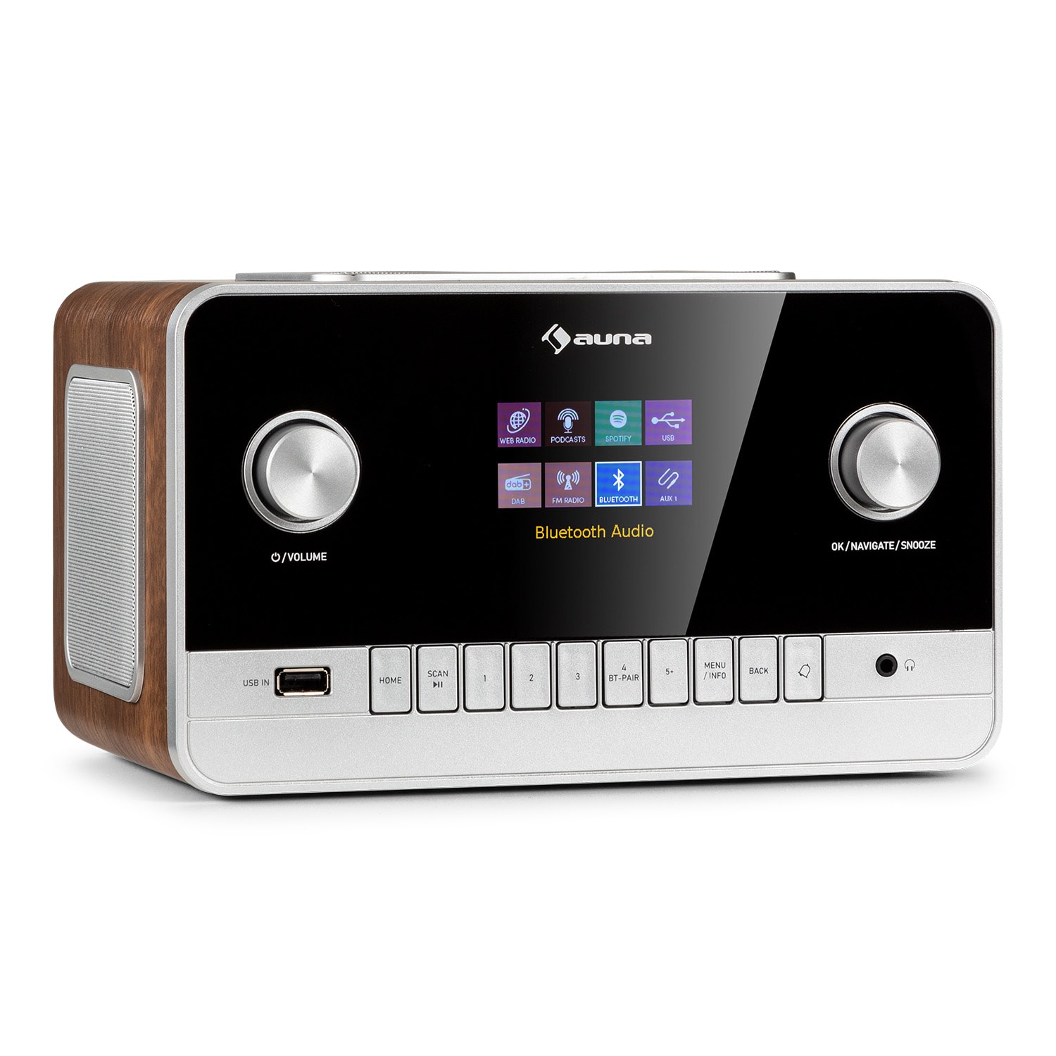 Connect 150 MKII 2.1 internetradio DAB/DAB+/FM Spotify BT 2,8" TFT-display Walnoot