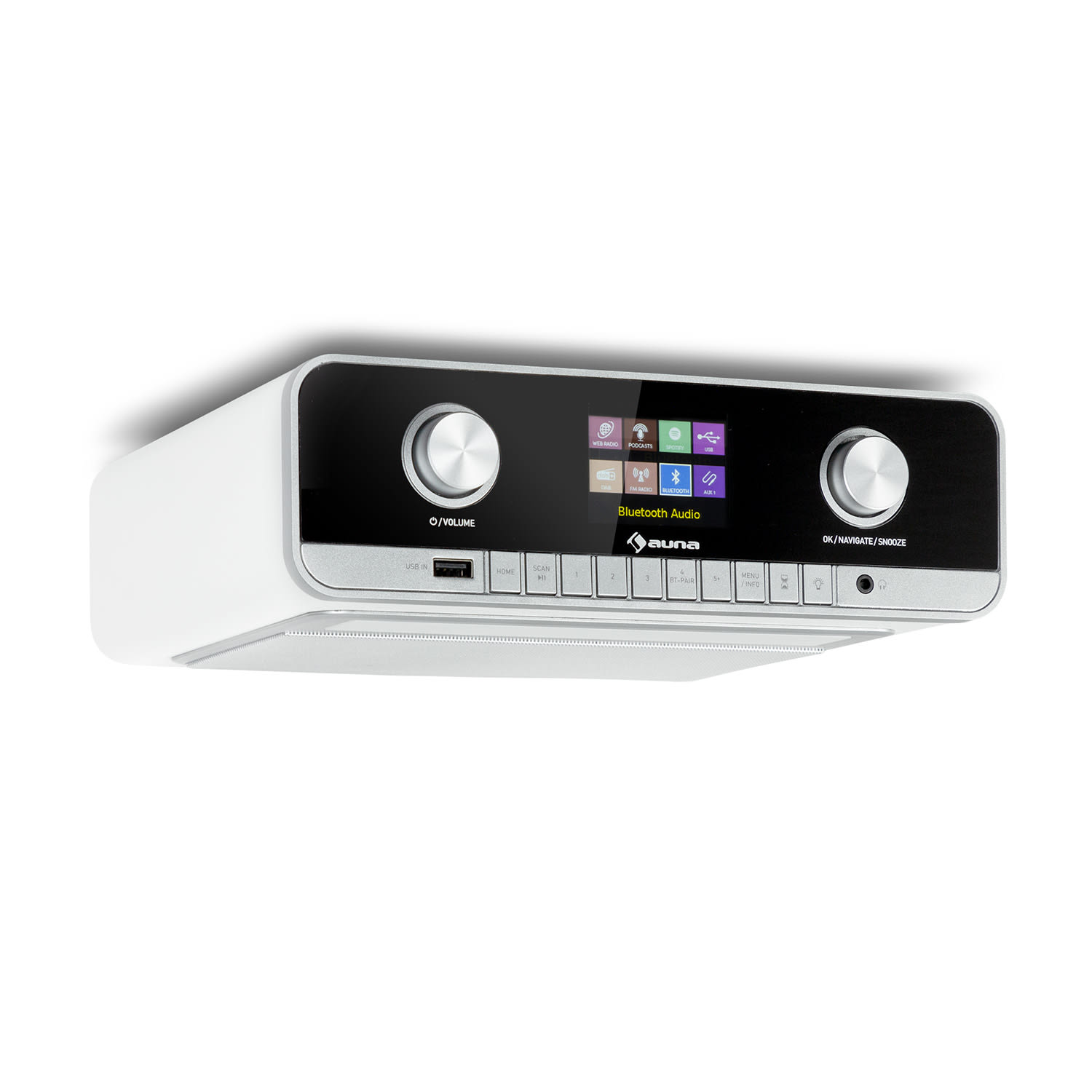 Connect Soundchef MKII, radio kuchenne do zabudowy, radio internetowe, DAB+, UKF-FM, głośniki 2x3" Biały / Srebrny Metal