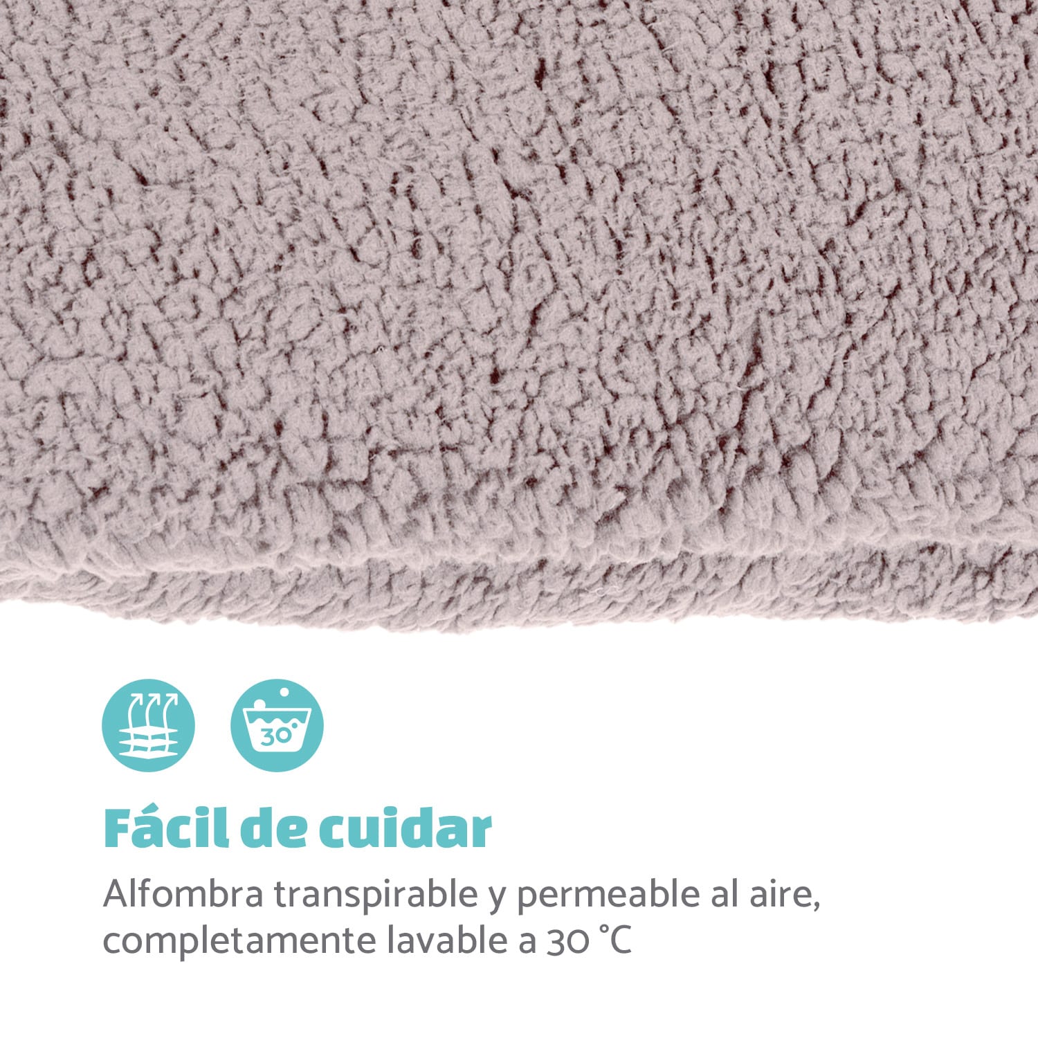 Finn Cama para perros Colchón para perros | Lavable | Antideslizante | Transpirable | Poliéster/Lana | Tamaño M (120 x 5 x 80 cm) 