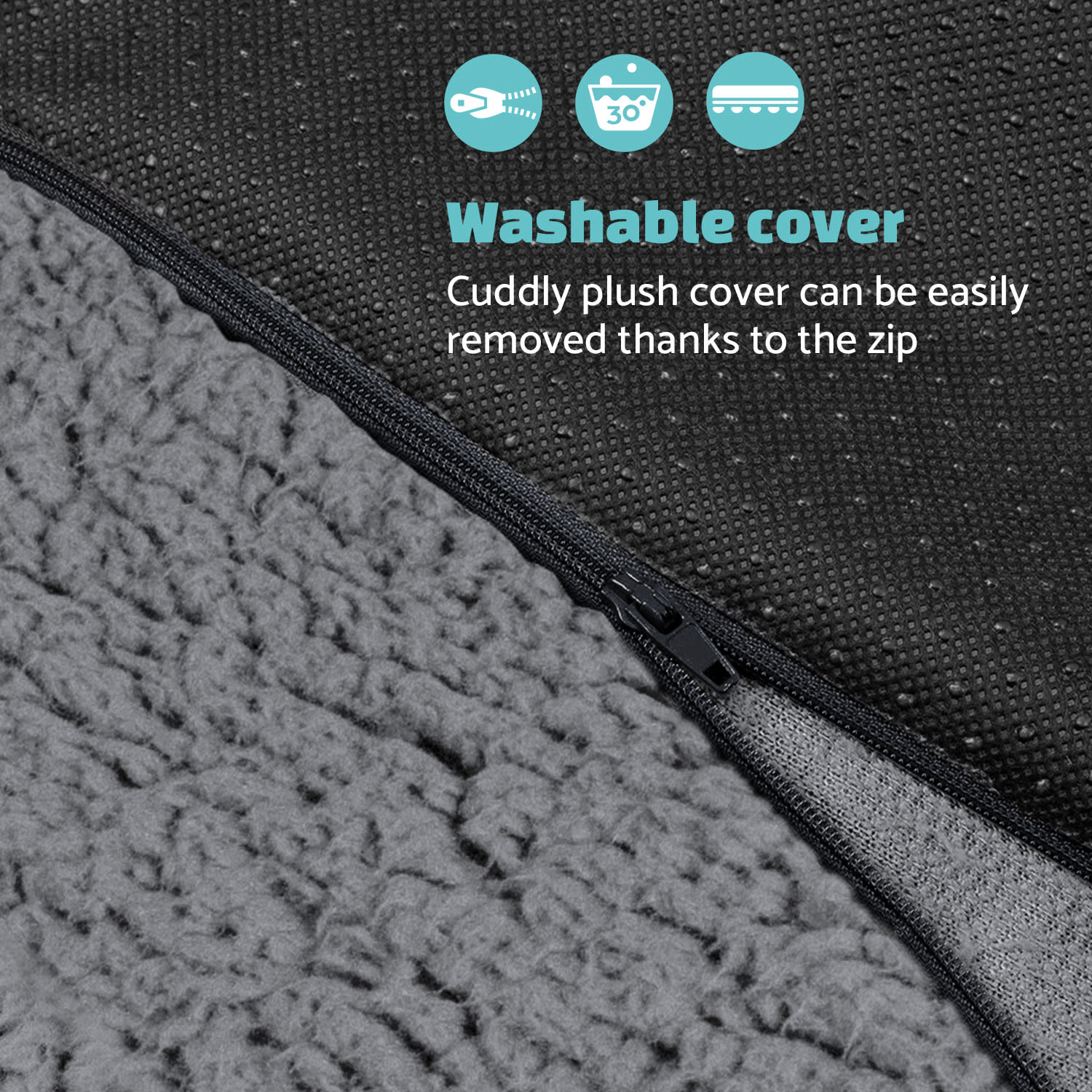 Luna, pelech pre psa, psia podložka, prateľný, ortopedický, protišmykový, priedušný, pamäťová pena, veľkosť L (100 x 5 x 70 cm) L | Stredne šedá