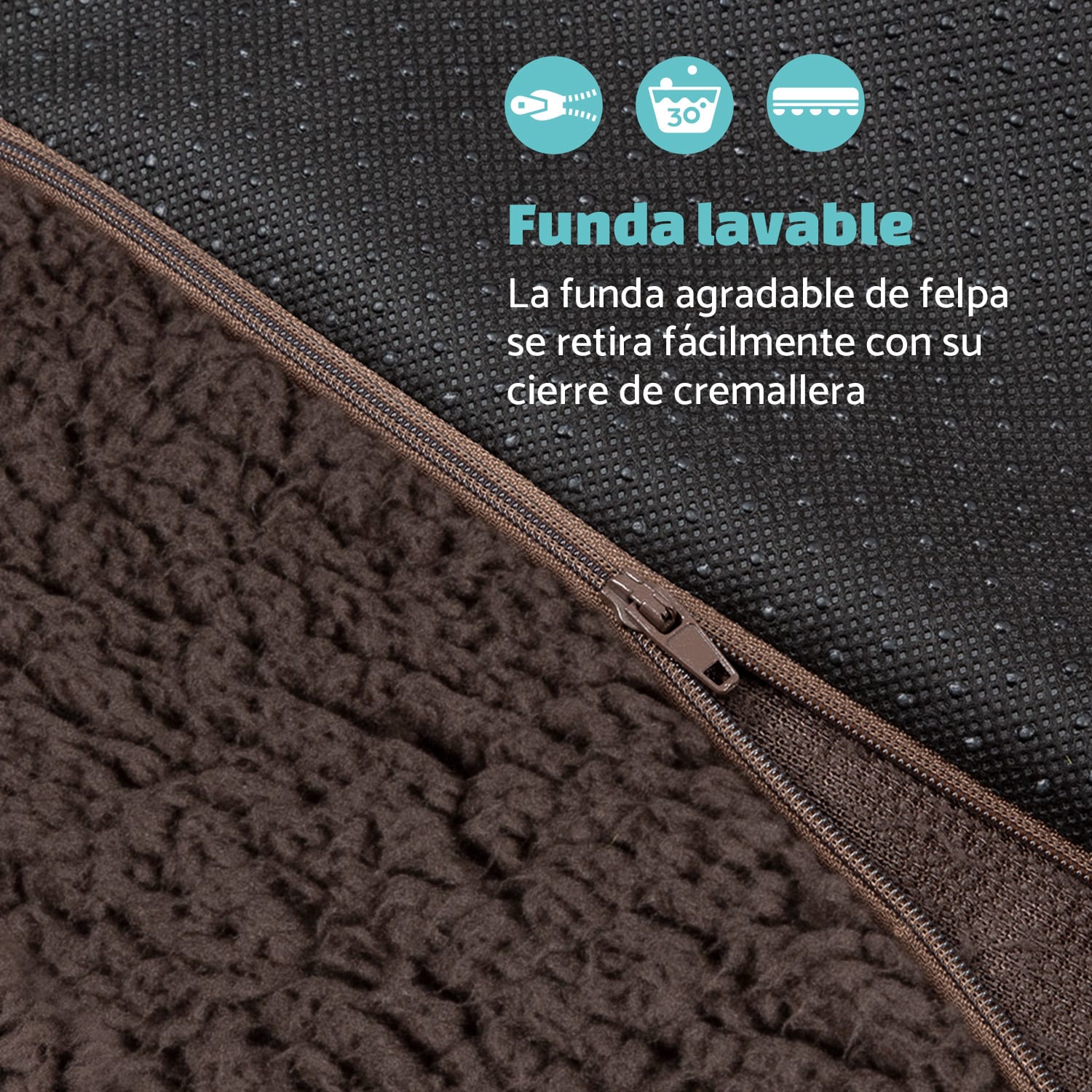 Luna Cama para perros Colchón para perros | Lavable | Ortopédico | Antideslizante | Transpirable | Espuma viscoelástica | Tamaño L (100 x 5 x 70 cm) L | Marrón Tierra