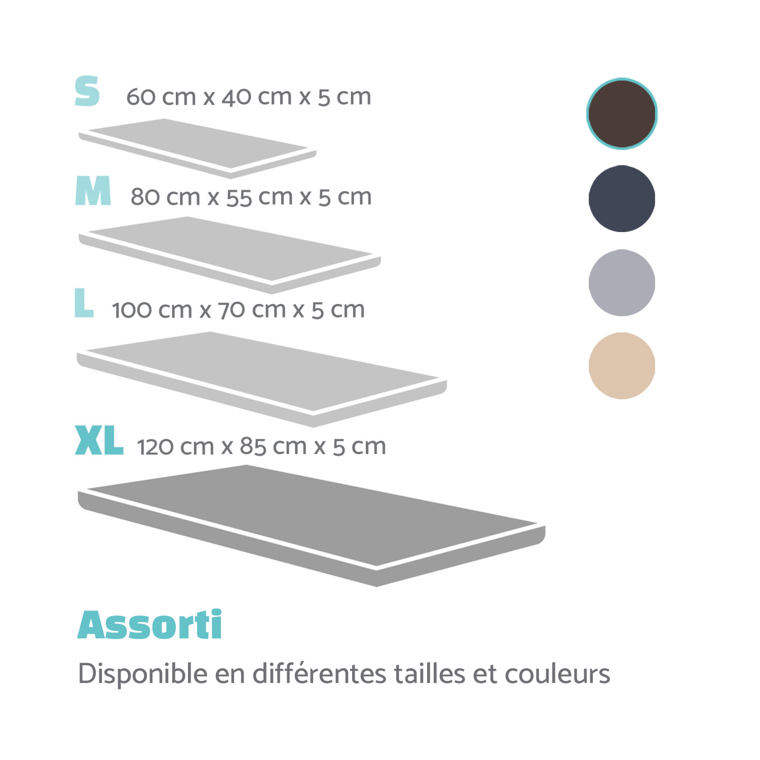 Luna lit pour chien matelas lavable orthopédique antidérapant respirant mousse à mémoire de forme taille XL (120 x 5 x 85 cm) XL | Brun Terre
