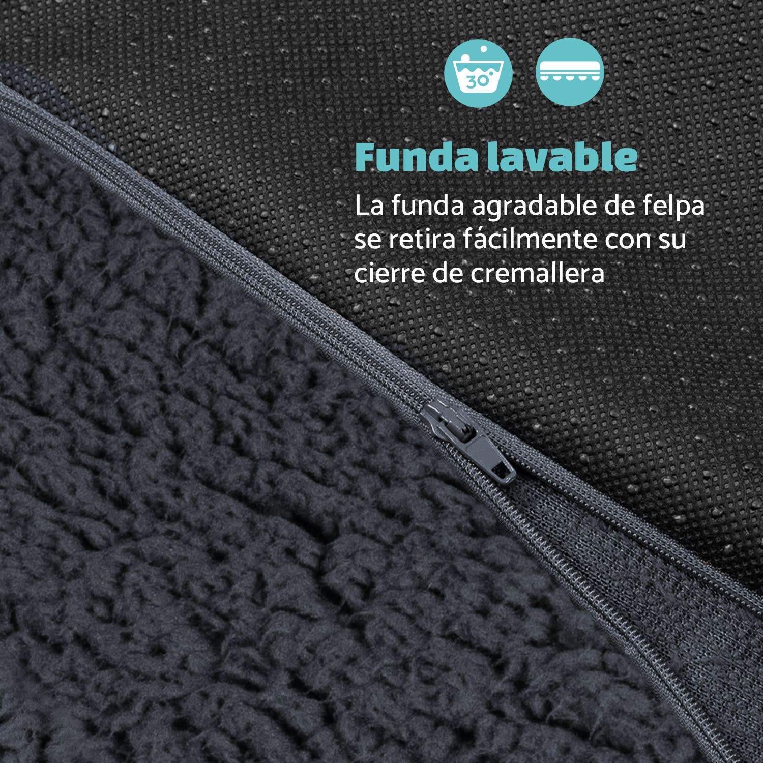 Luna Cama para perros Colchón para perros | Lavable | Ortopédico | Antideslizante | Transpirable | Espuma viscoelástica | Tamaño M (80 x 5 x 55 cm) M | Antracita
