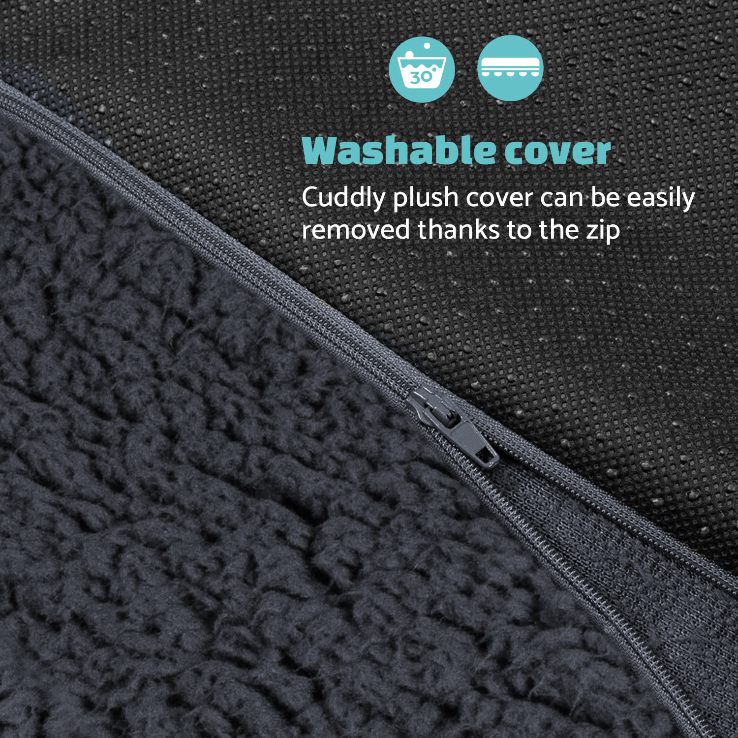 Luna, așternut pentru câine, pernă pentru câine, lavabil, ortopedic, antiderapant, respirabilă, spumă cu memorie, mărimea L (100 × 5 × 70 cm) mare | Antracit