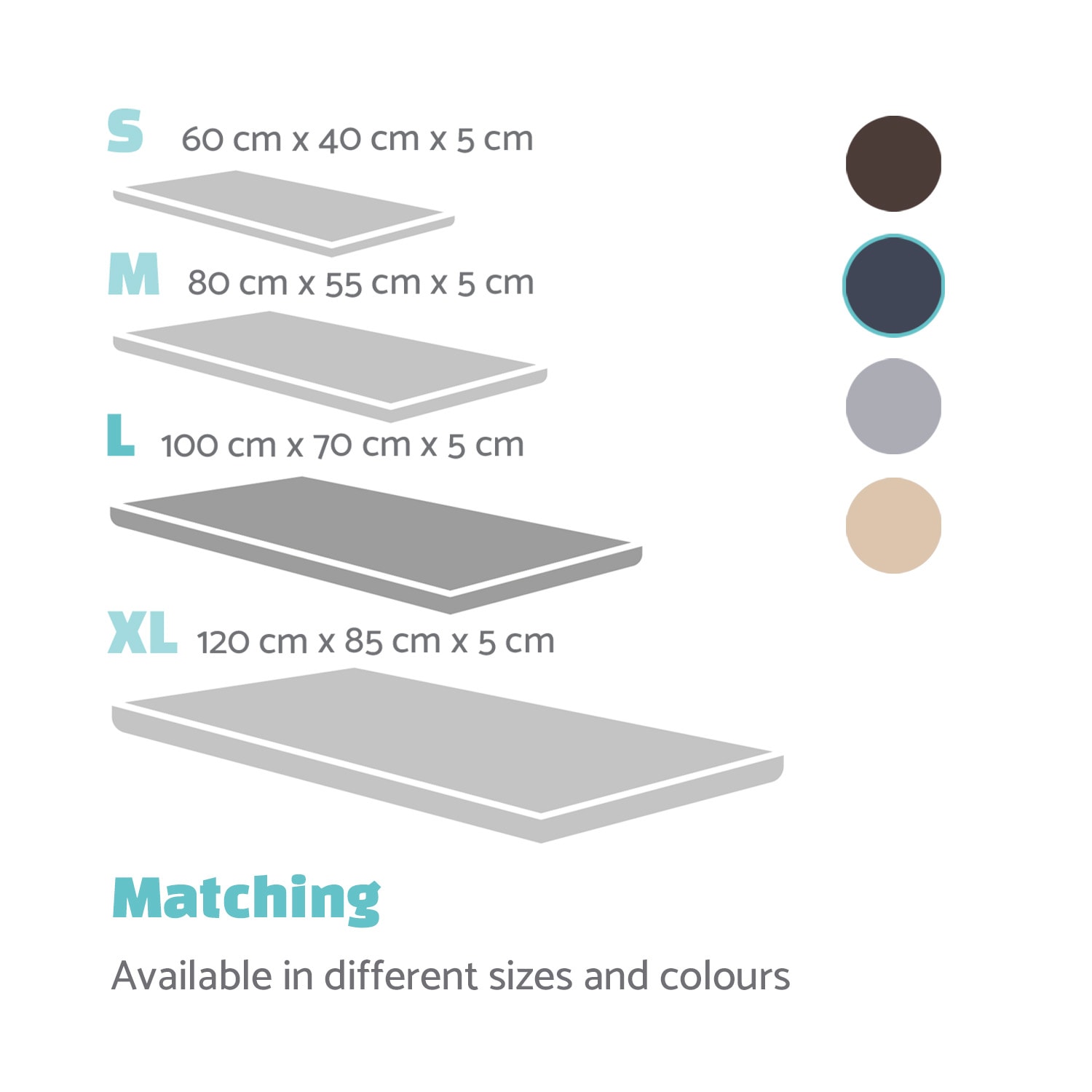 Luna, așternut pentru câine, pernă pentru câine, lavabil, ortopedic, antiderapant, respirabilă, spumă cu memorie, mărimea L (100 × 5 × 70 cm) mare | Antracit