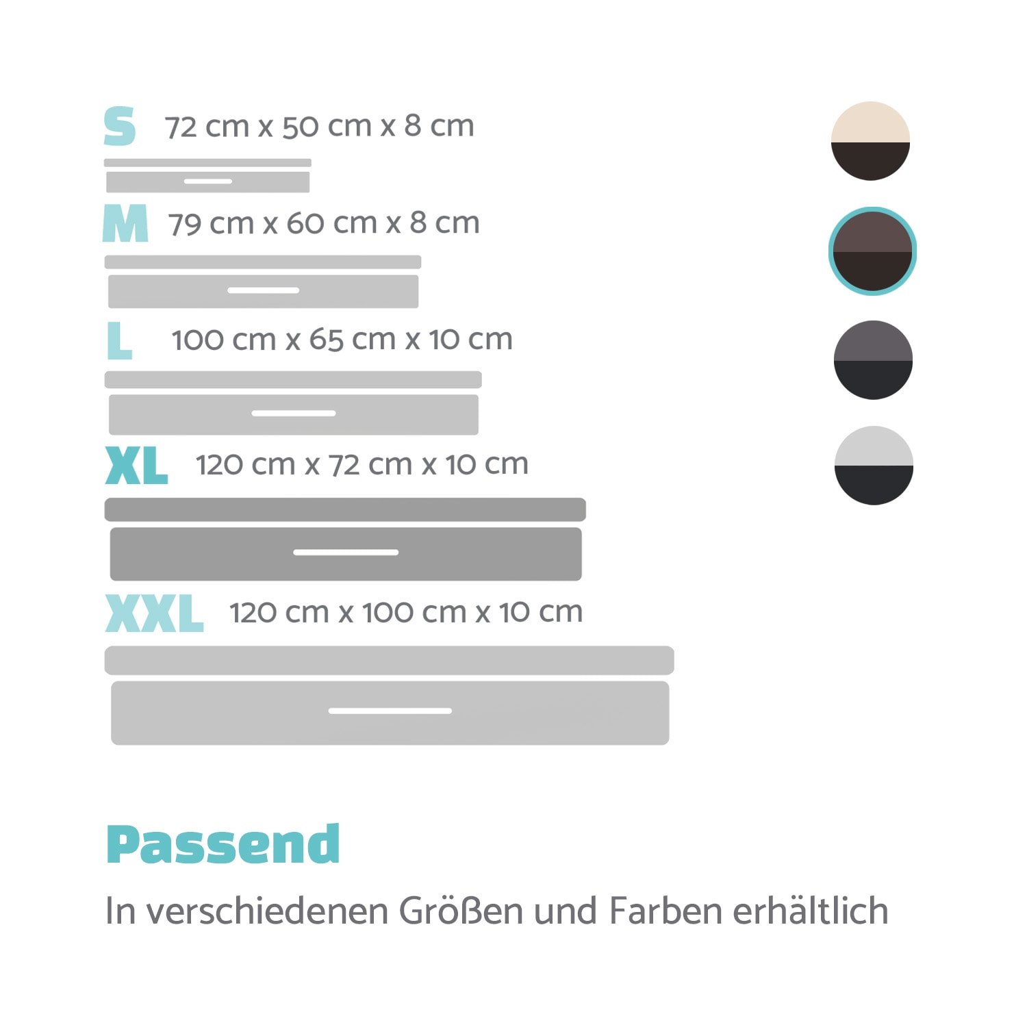 Balu Hundebett waschbar orthopädisch rutschfest Memory-Schaum Größe XL XL | Erdbraun