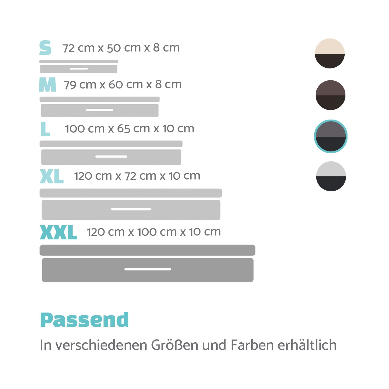 Balu coussin pour lit de chien lavable orthopédique antidérapant mousse à mémoire de forme respirante Taille XXL (120 x 10 x 100 cm) 