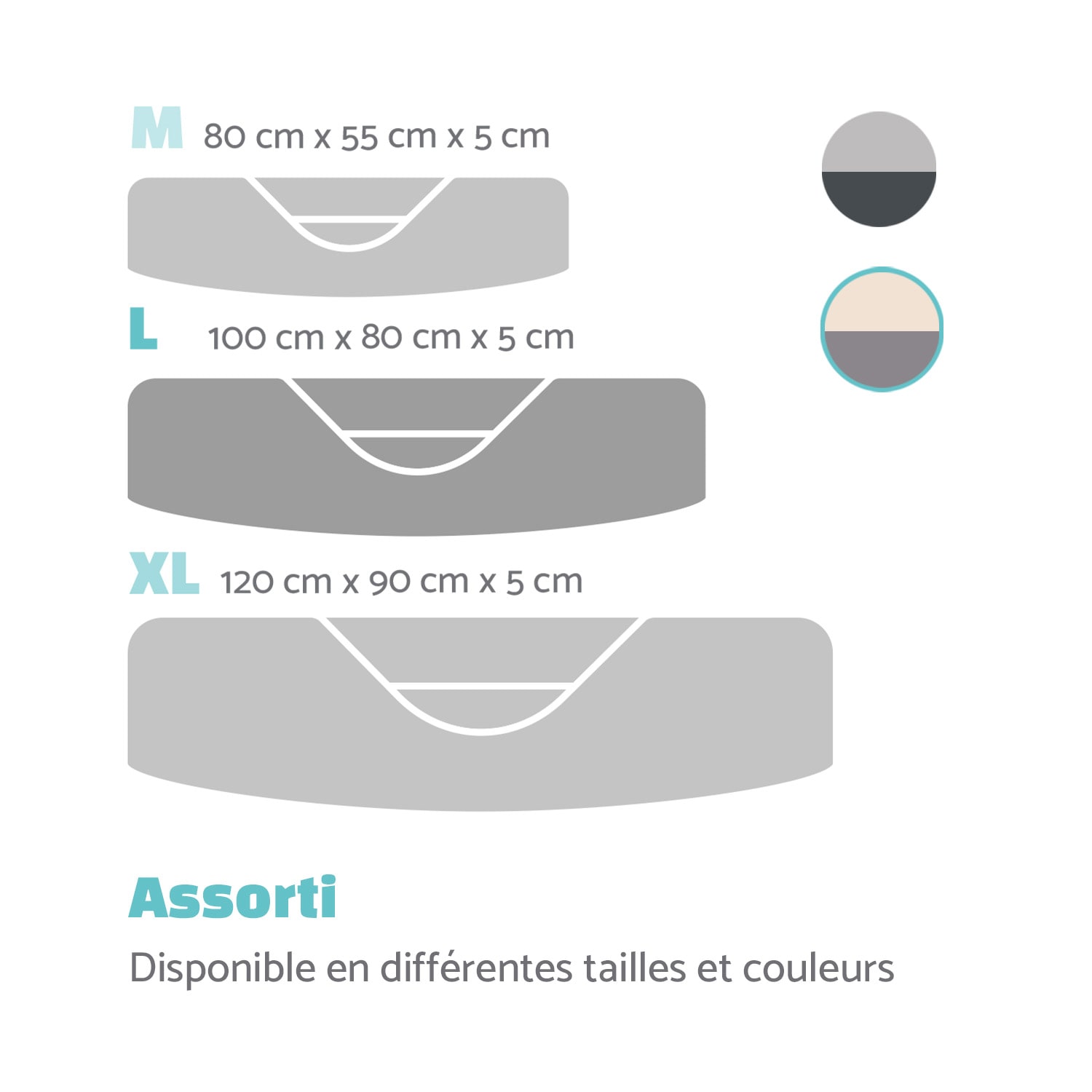 Lotte panier pour chien coussin pour chien | lavable | orthopédique | antidérapant | mousse à mémoire de forme respirante | taille L (100 x 20 x 80 cm) L | Antracit