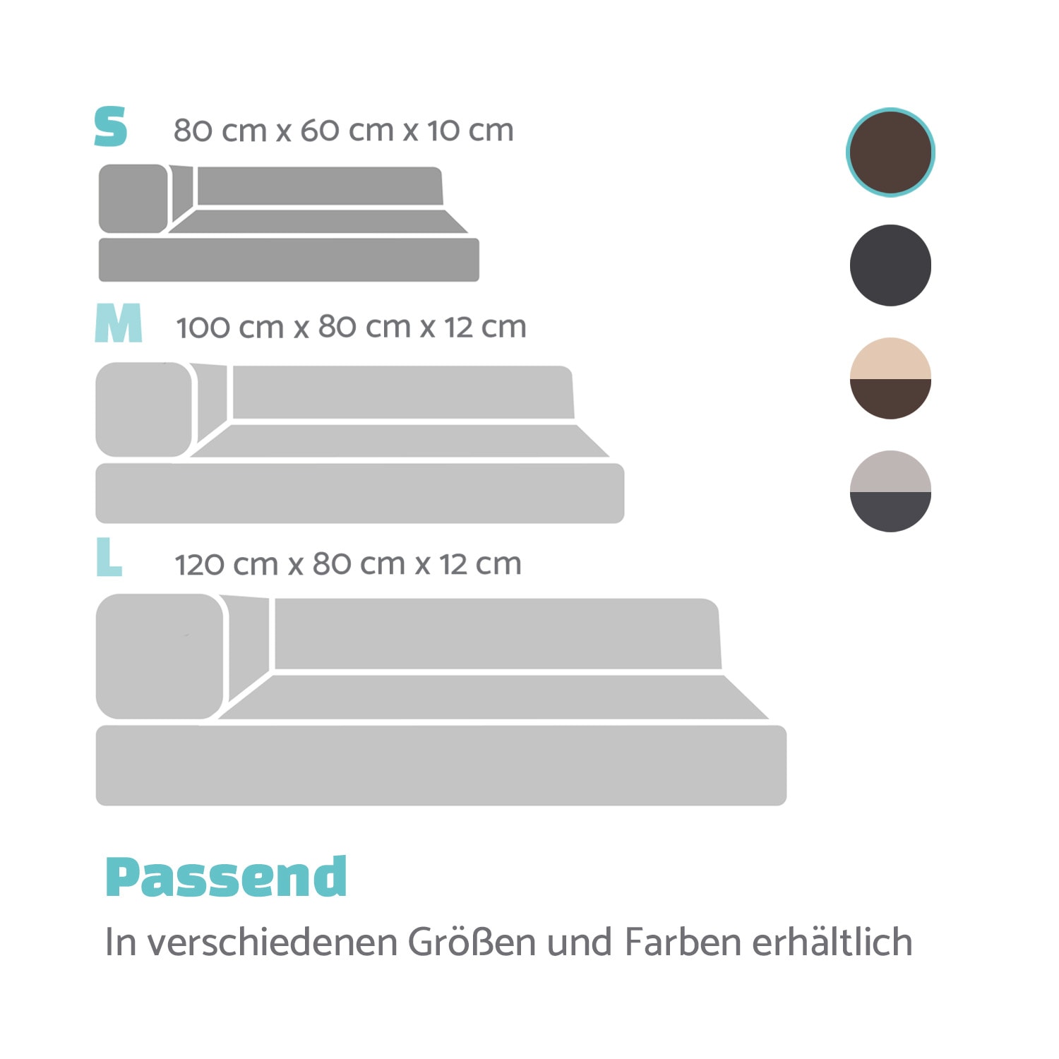 Odin, Lettino per Cani, Materassino per Cani | Lavabile | Ortopedico | Antiscivolo | Traspirante | Memory Foam | Taglia S (80x10x60 cm) 