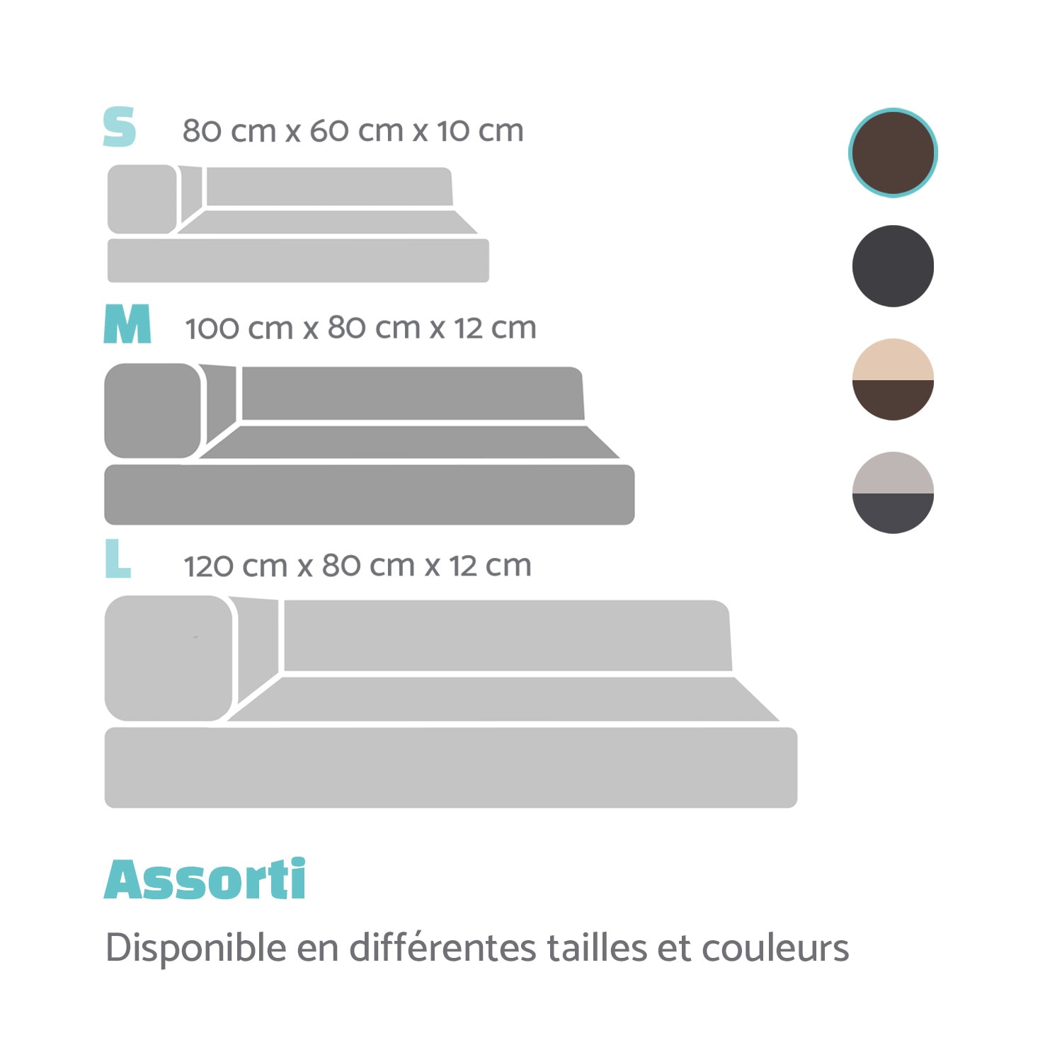 Odin lit pour chien matelas lavable orthopédique antidérapant respirant mousse à mémoire de forme taille M (100 × 12 × 80 cm) M | Brun Terre
