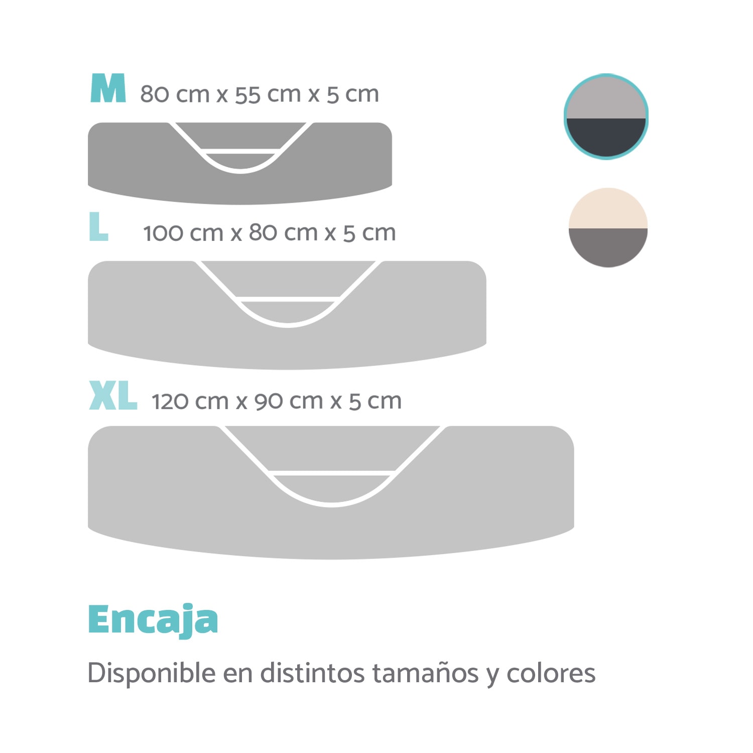 Lotte Cama para perros Cojín para perros | Lavable | Ortopédica | Antideslizante | Espuma viscoelástica transpirable | Tamaño M (80 x 20 x 60 cm) M | Gris Oscuro
